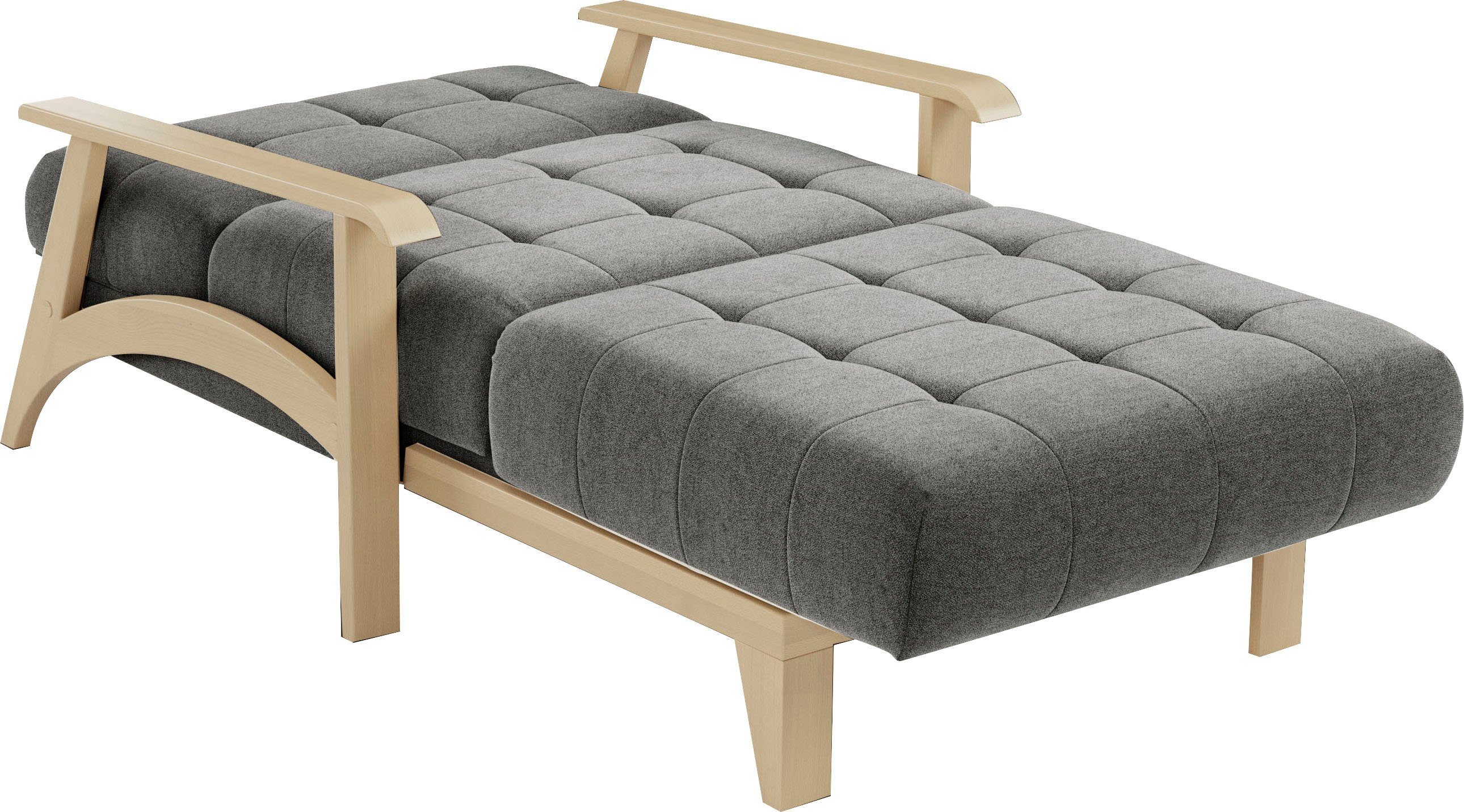 sit&more Récamier Billund Armleuningen van natuurlijk beukenhout, verschillende bekledingen en kleuren