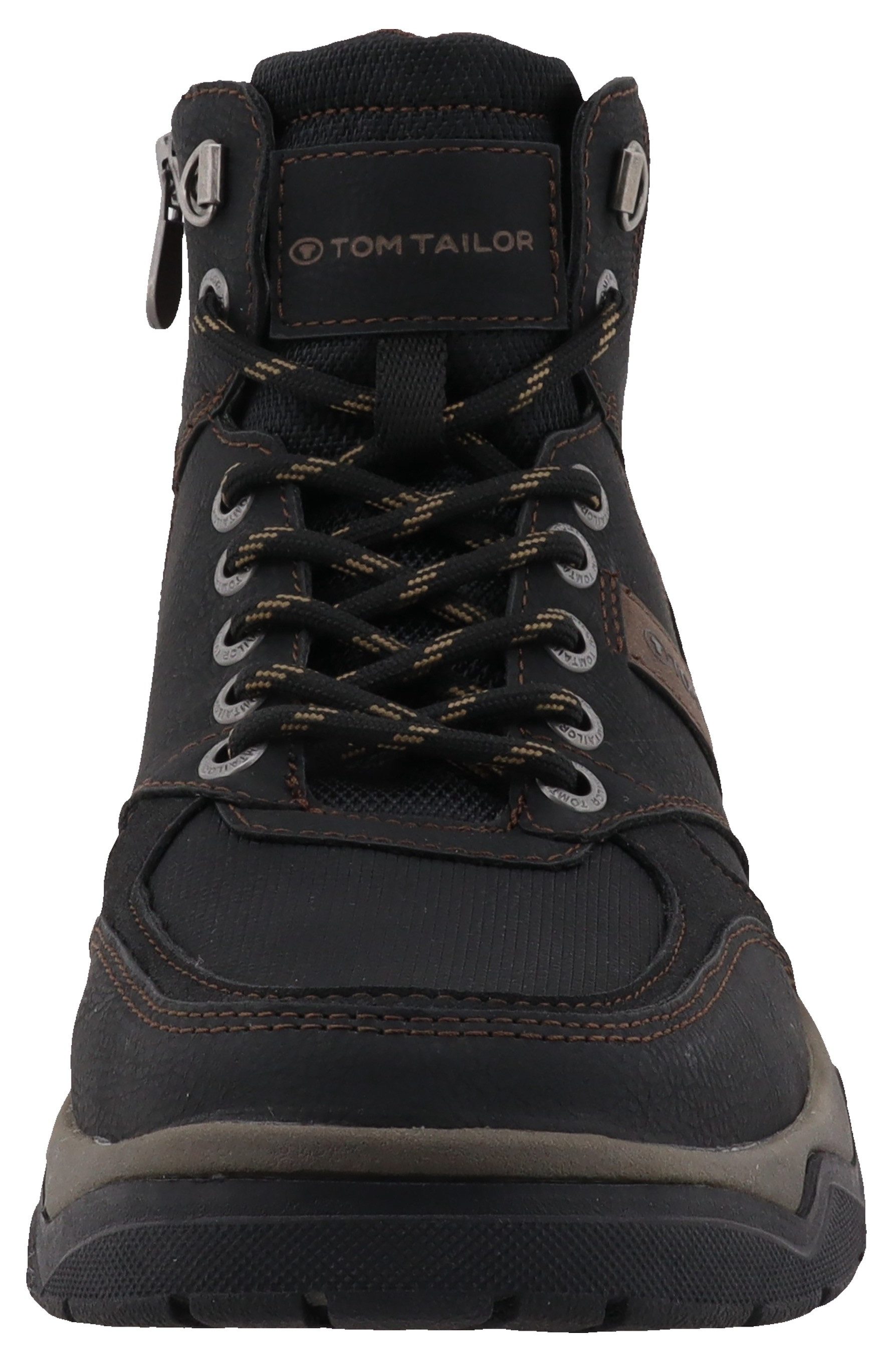 Tom Tailor Veterschoenen high top sneaker, trekkingschoen met ogen in bergbeklimmer-look