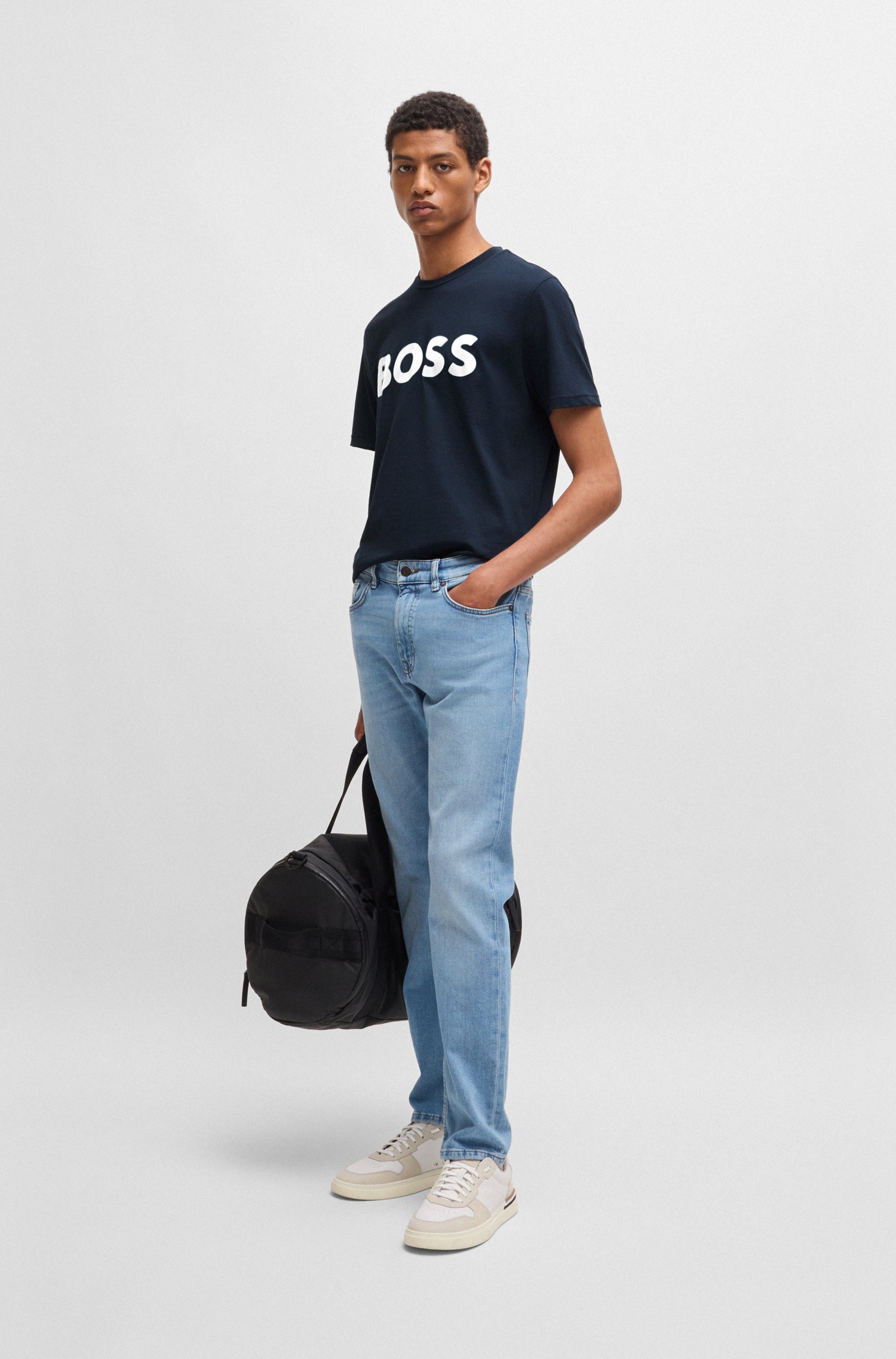 Boss Orange T-shirt Thinking met logoprint (1-delig)