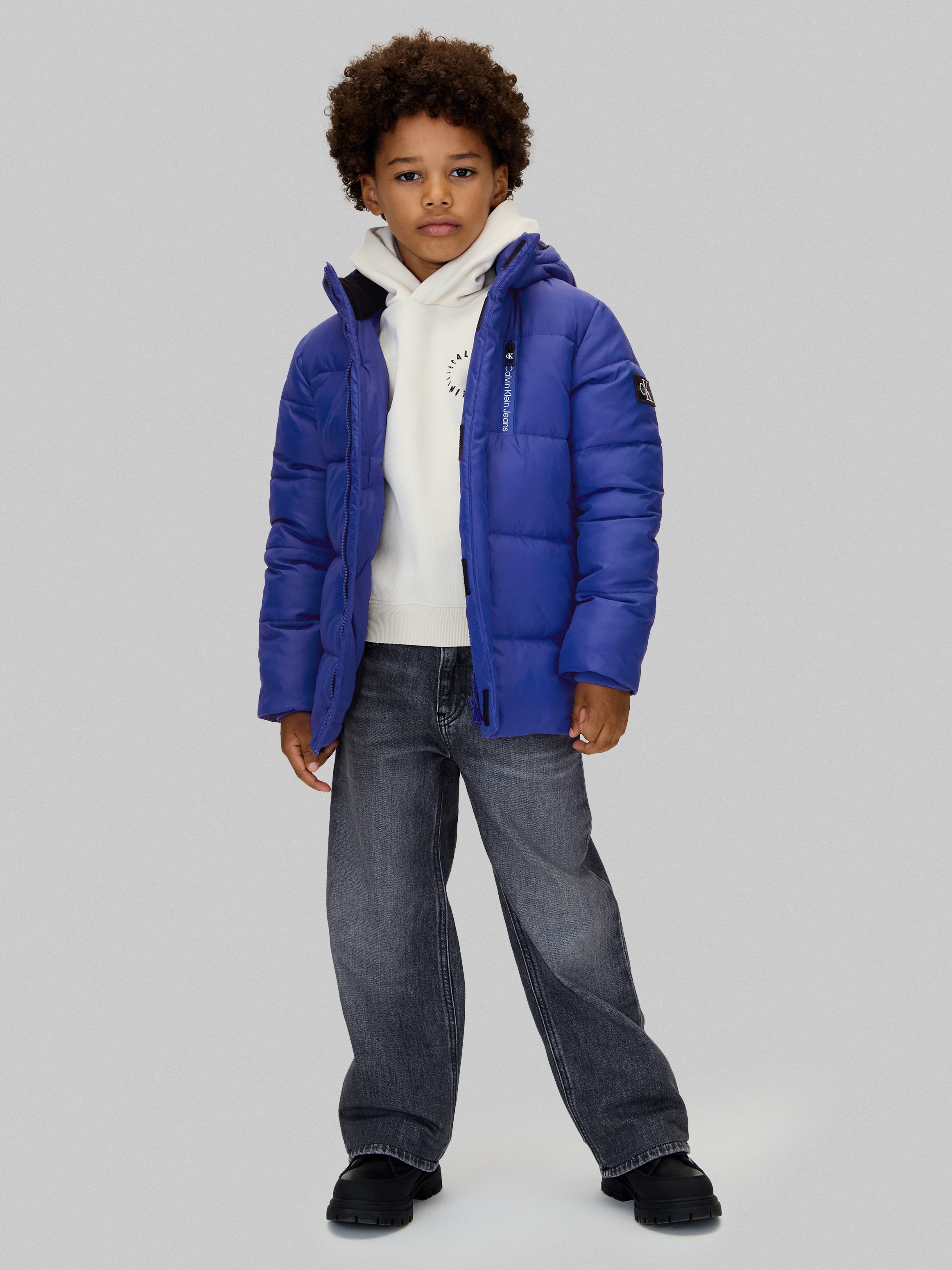Calvin Klein Winterjack ESSENTIAL PUFFER JACKET voor kinderen tot 16 jaar en met logo-patch