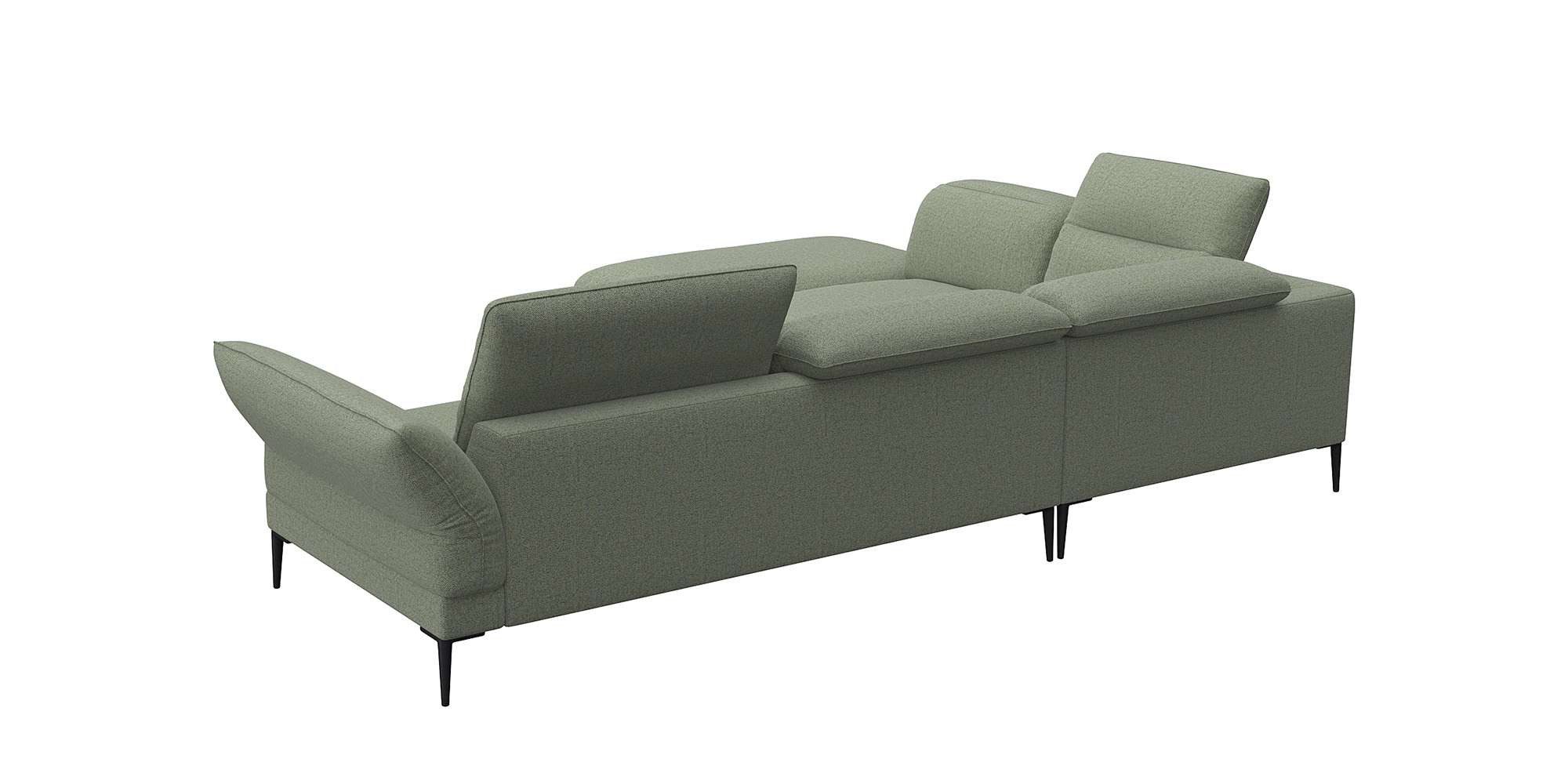 FLEXLUX Hoekbank Salino, functie-sofa met ottomane, relaxsofa, hoekbank Bank met arm- en hoofdeinde verstellingen, koudschuim & staalgolven