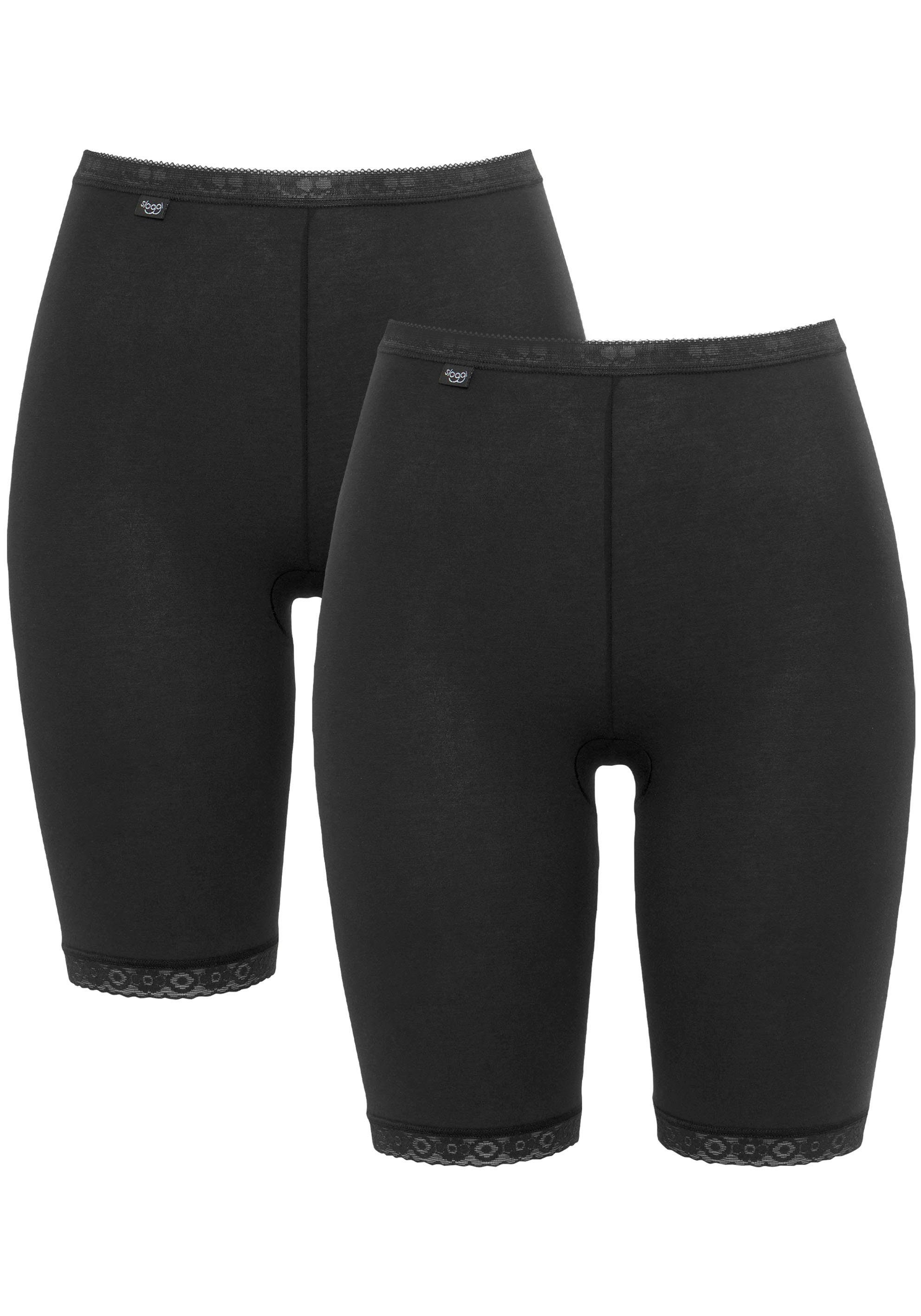 Sloggi Lange onderbroek Basic+ Long 2P Lange broek met kantafwerking (2 stuks, Set van 2)