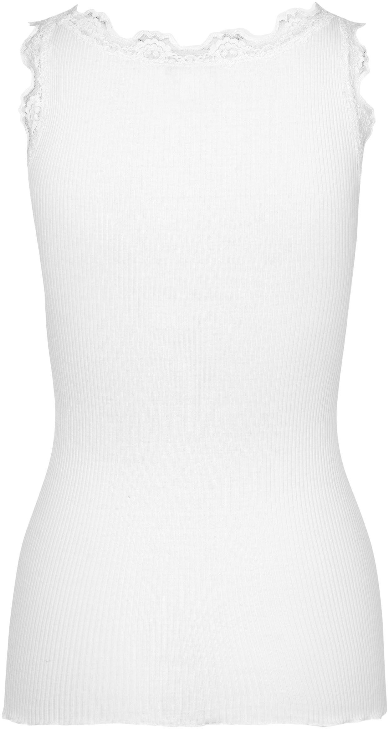rosemunde Tanktop Babette Silk Top prachtige vintage kantafwerking aan hals en bandjes