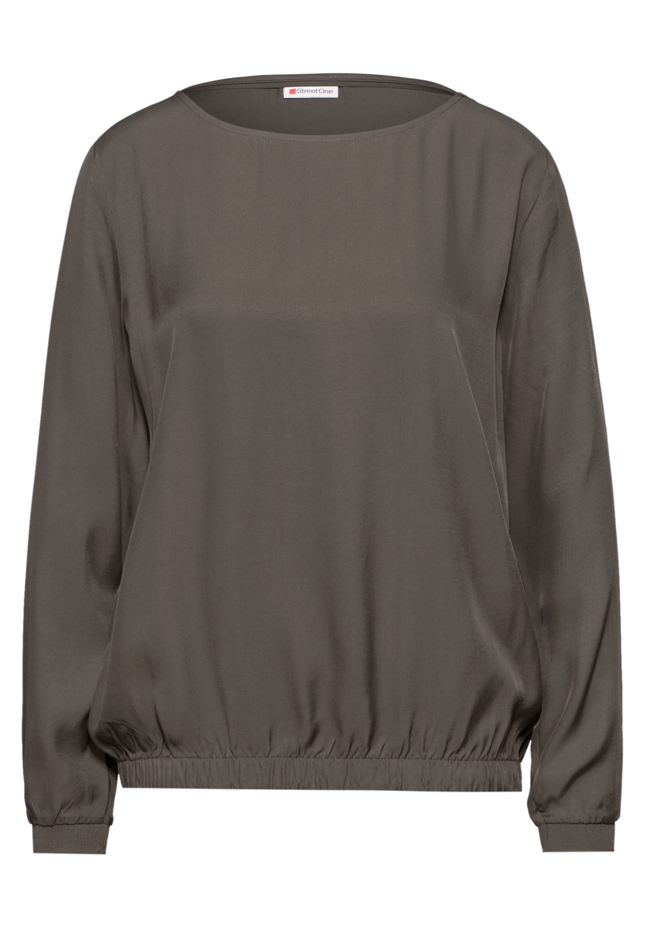 STREET ONE Blouse met lange mouwen met elastische zoom