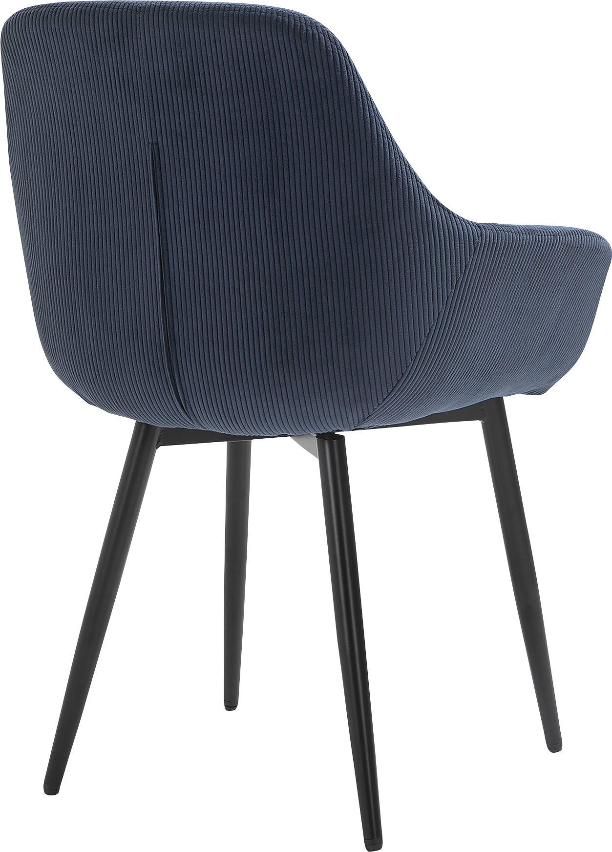 SalesFever Stoel met armleuningen Bekleding in corduroy-look (set, 2 stuks)