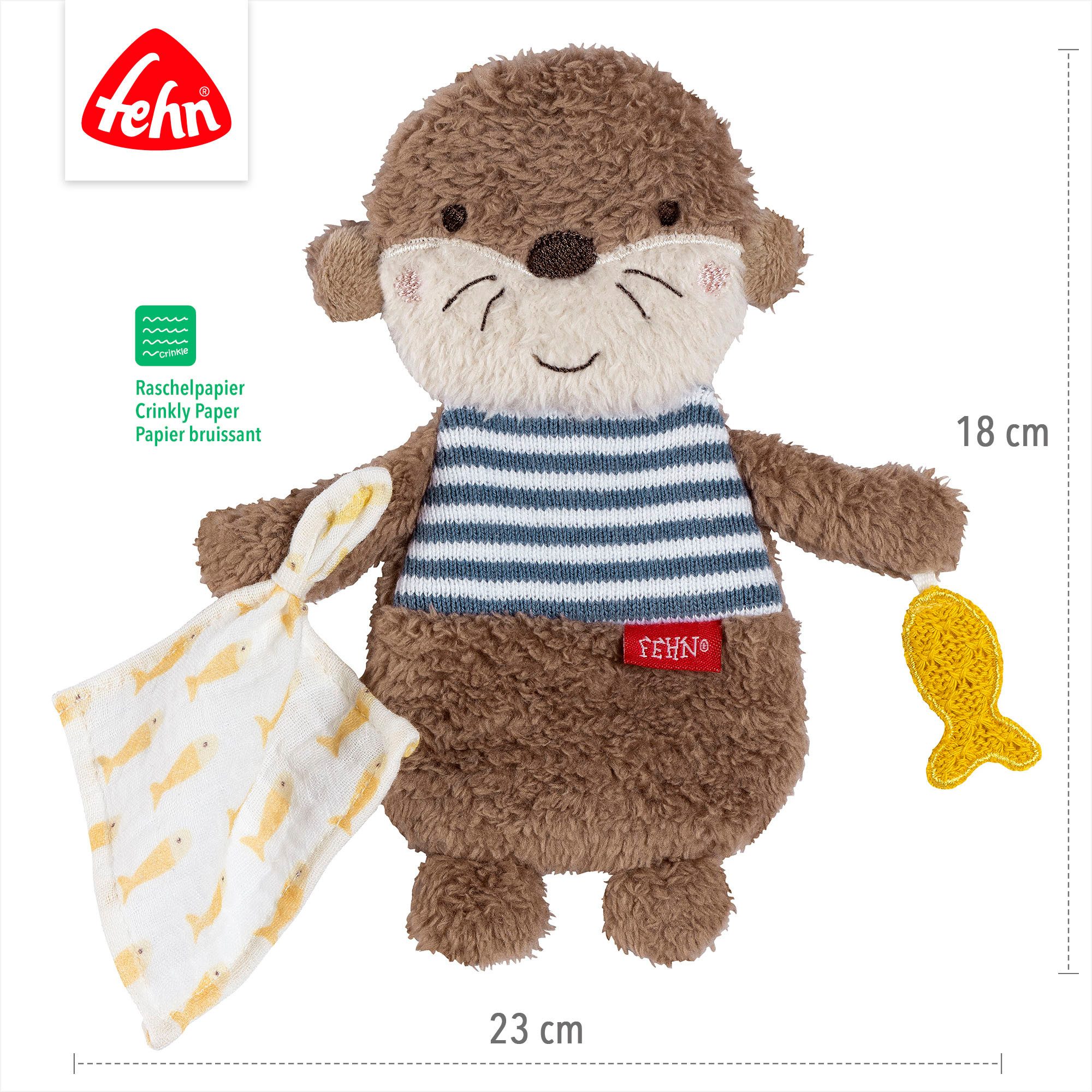 Fehn Grijpspeeltje Otter Theo, knisper-Otter