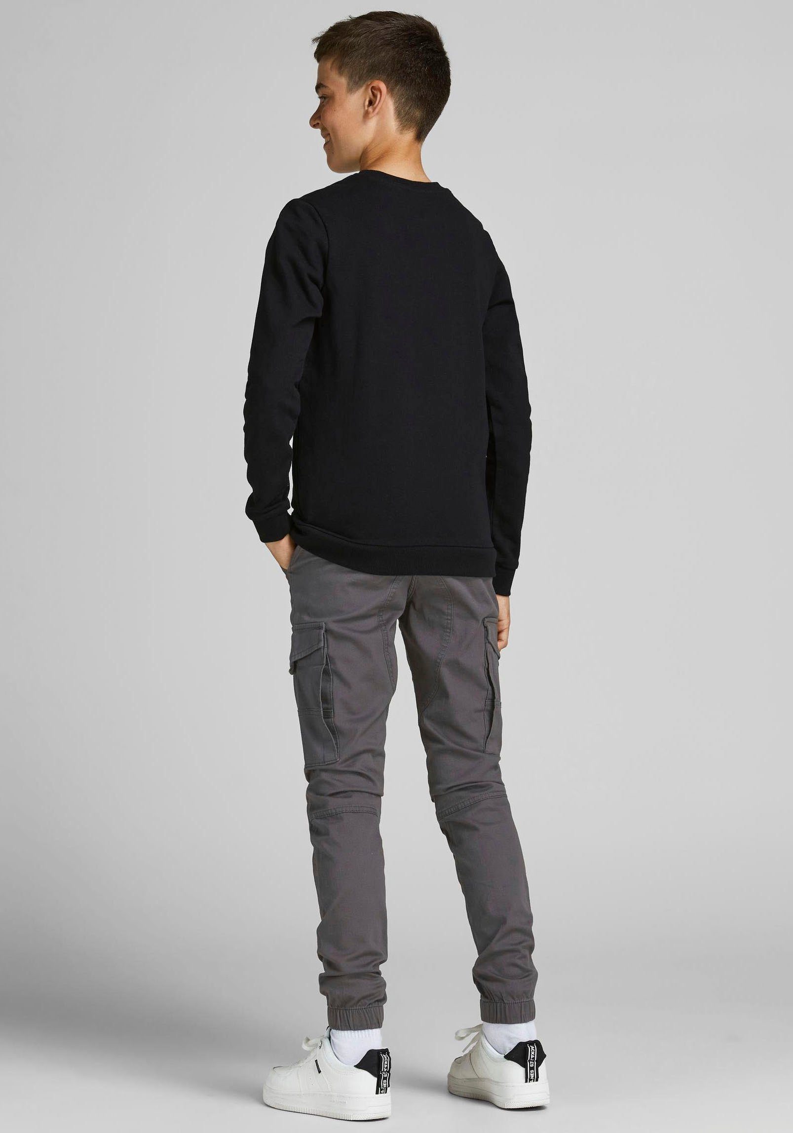 Jack & Jones Junior Cargobroek JPSTPAUL JJFLAKE 542 ASPHALT NOOS JNR