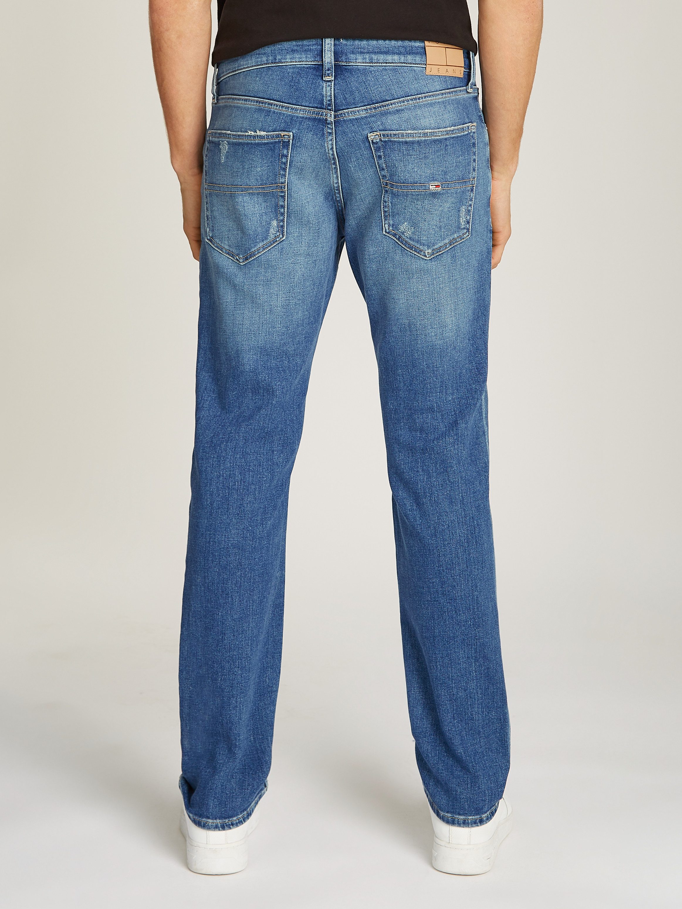 TOMMY JEANS Slim fit jeans Scanton Slim Denim Destroyed-effect, verschillende wassingen
