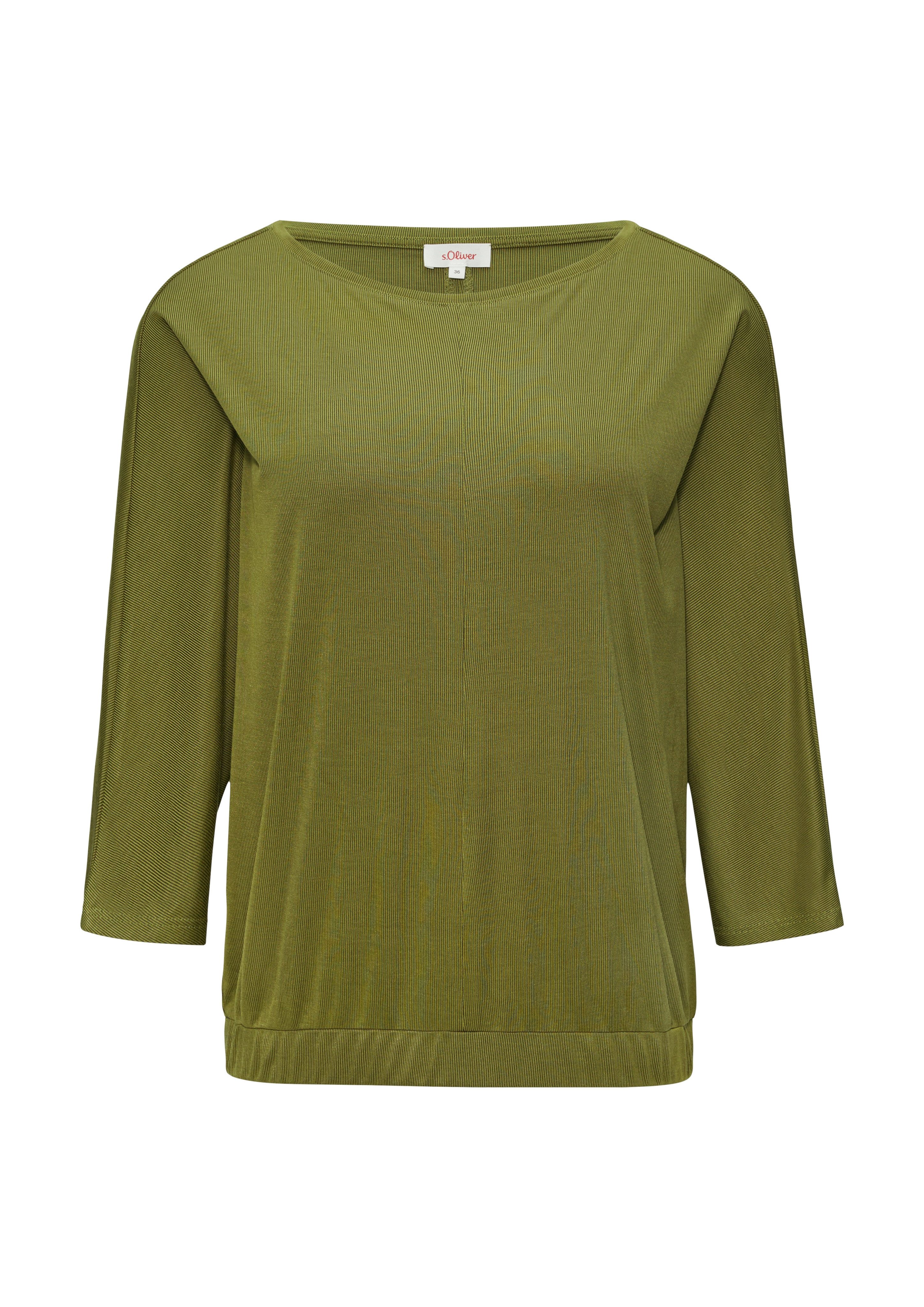 s.Oliver Shirt met 3/4 mouwen met ronde hals