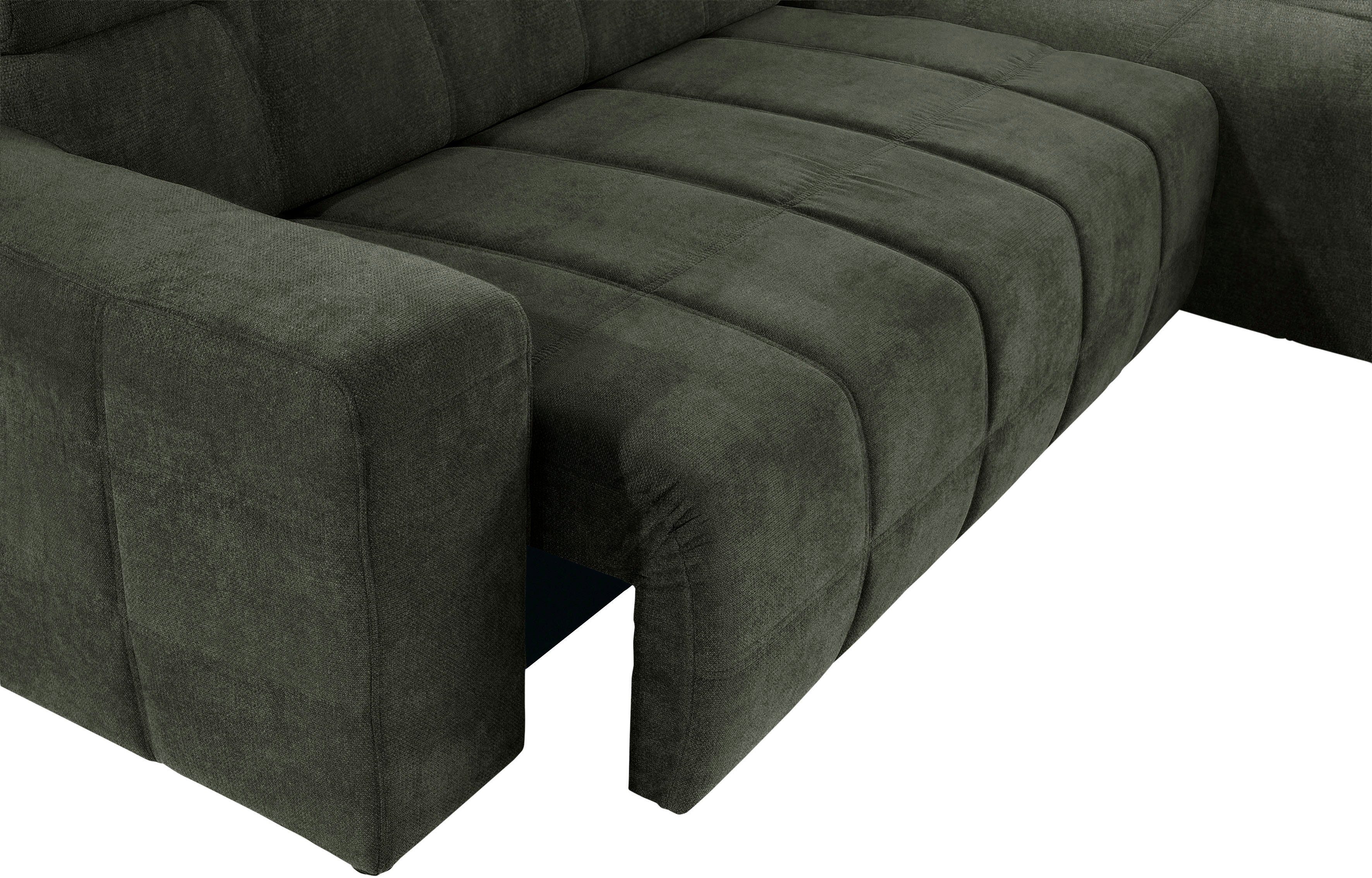 DOMO collection Hoekbank Brandon B/D/H: 289/177/80 cm, keuze met zitdiepteverstelling, L-vorm
