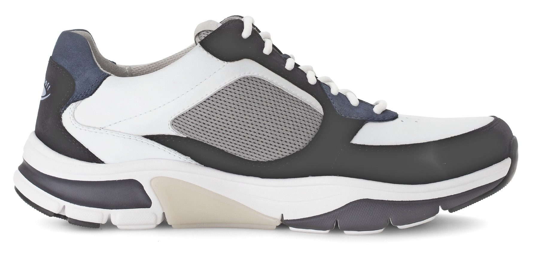 Gabor Rollingsoft Sneakers met sleehak , vrijetijdsschoen, lage schoen, veterschoen met logo op de hiel, g-breedte