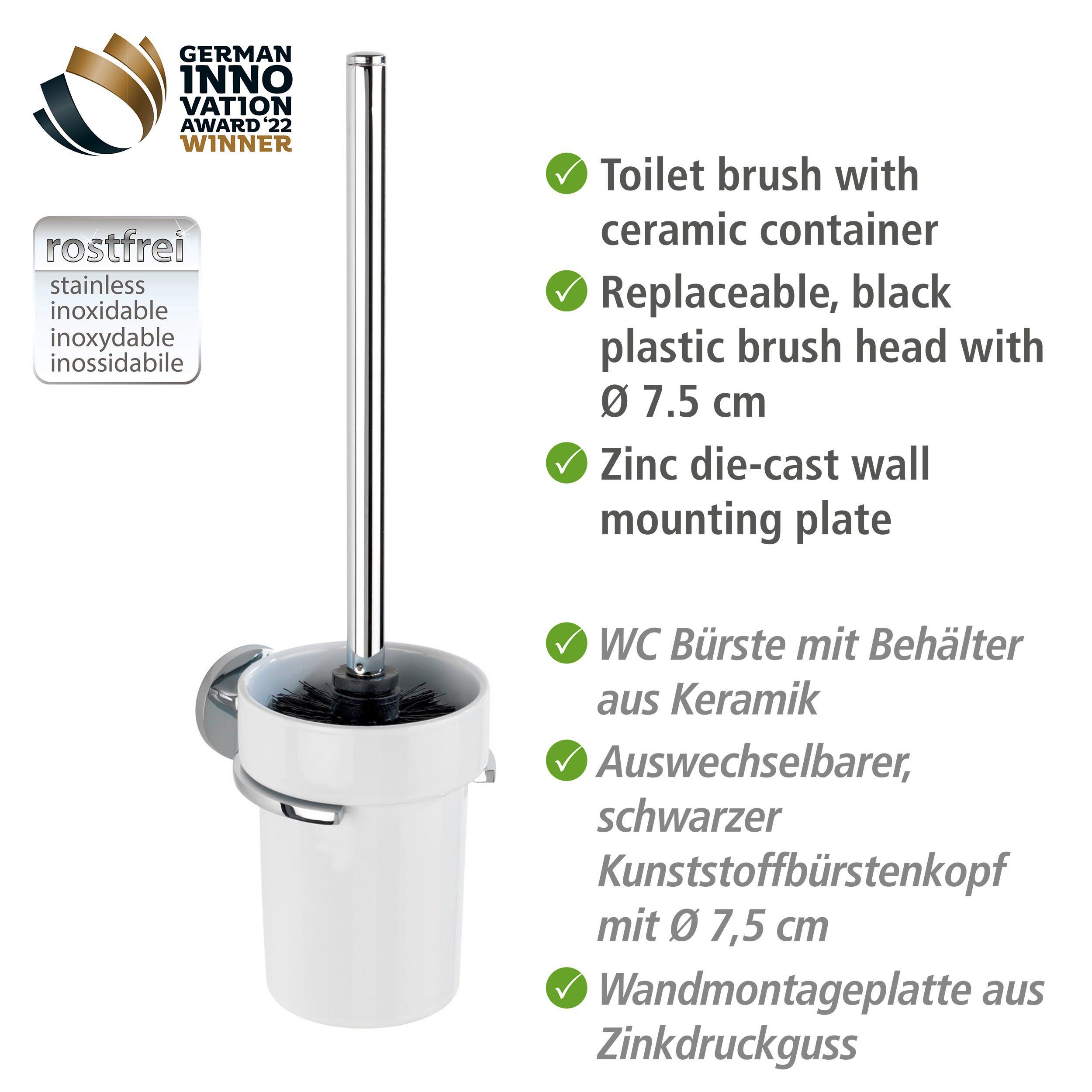 WENKO Toiletset UV-Loc® Isera bevestigen zonder boren met uv-loc