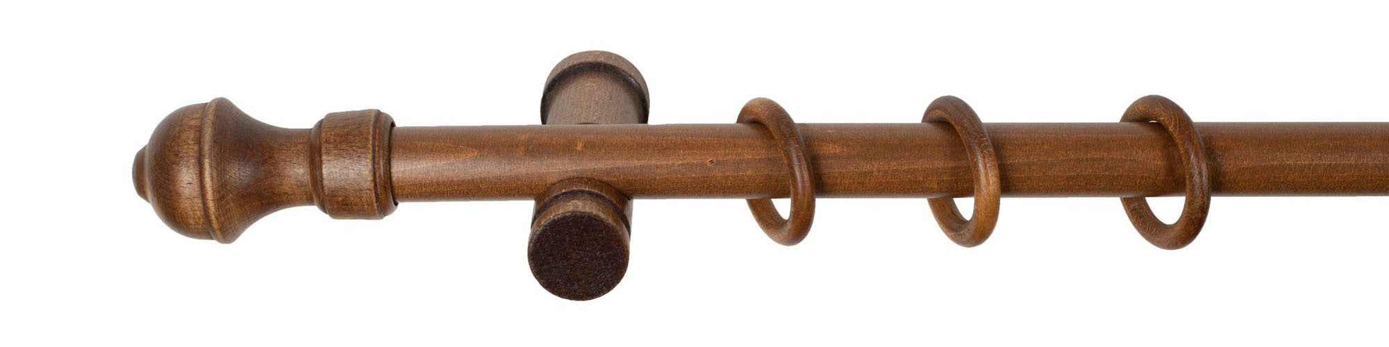 SN DECO GROUP Gordijnroede Ares 28 mm, hout, verschillende lengtes en kleuren, compleet set
