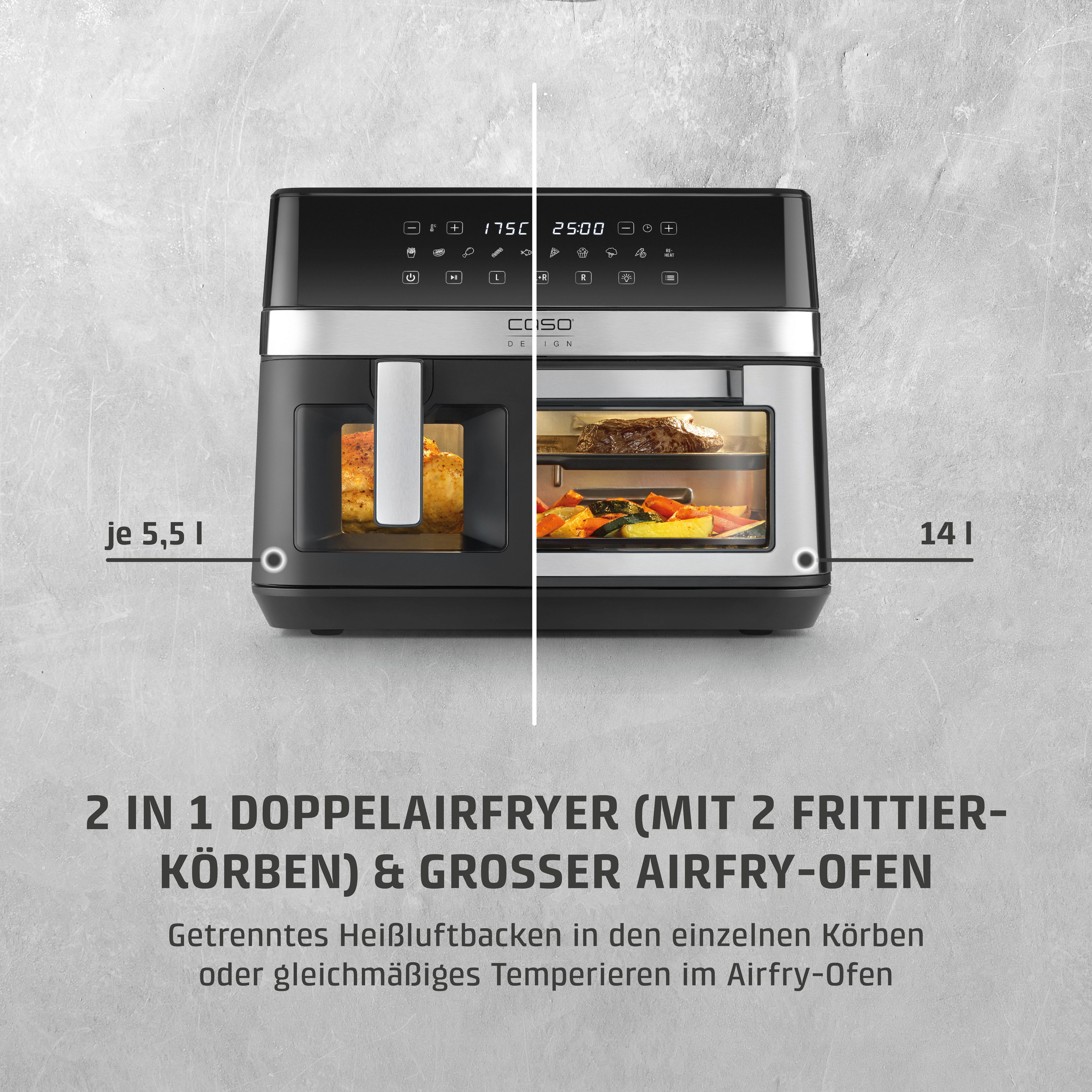 Caso Airfryer 3186 Design AirFry DuoChef