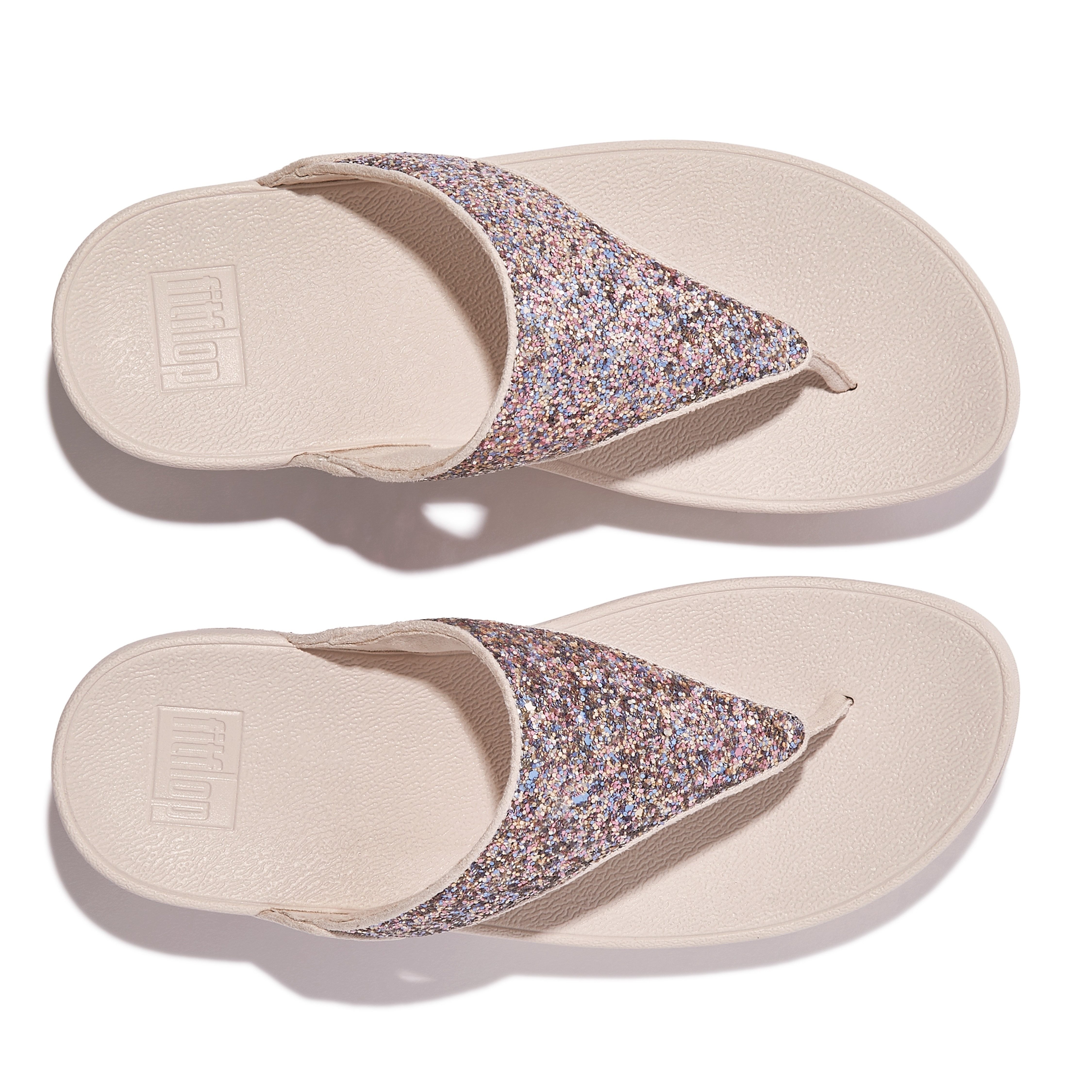 Fitflop Teenslippers LULU , dianette, pantoffel, slides met kleurrijke glitter