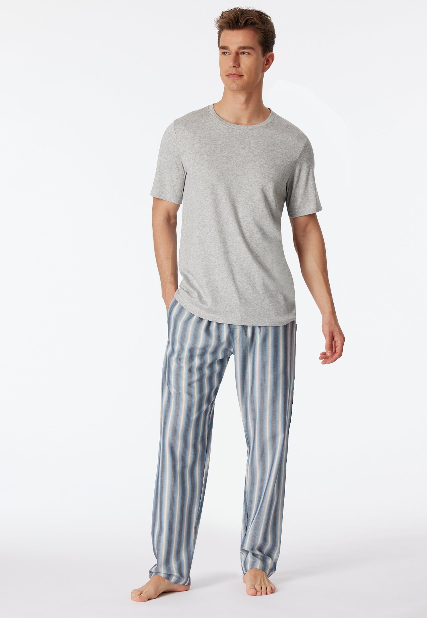 Schiesser Pyjamabroek met tartanruit model 'Mix + Relax'
