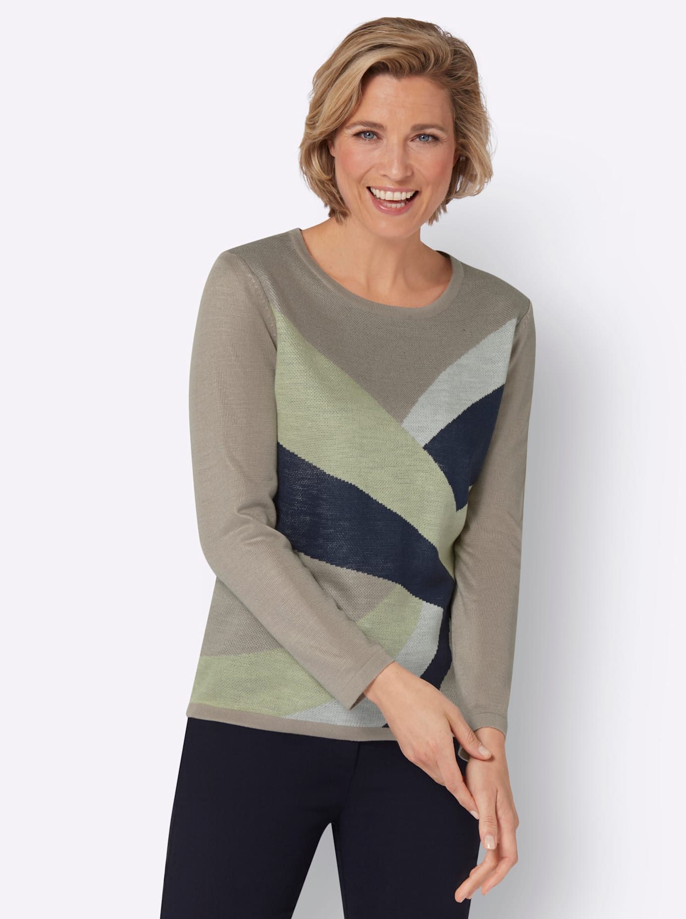 Classic Basics JacquardTrui met lange mouwen
