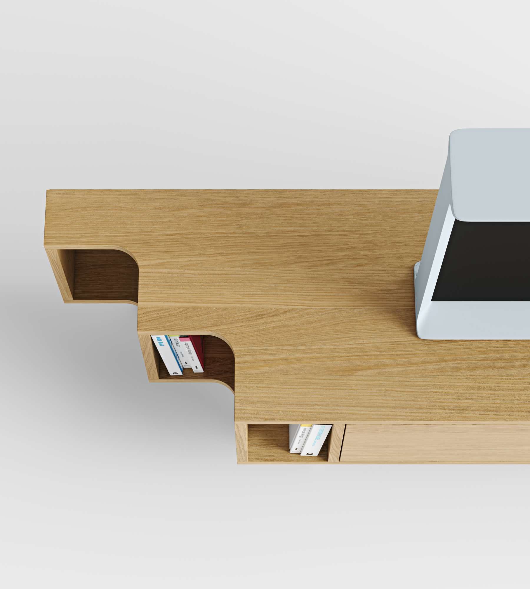 Woodman Tv-meubel Shift met echt houtfineer van eiken, breedte 189 cm, met push-to-open