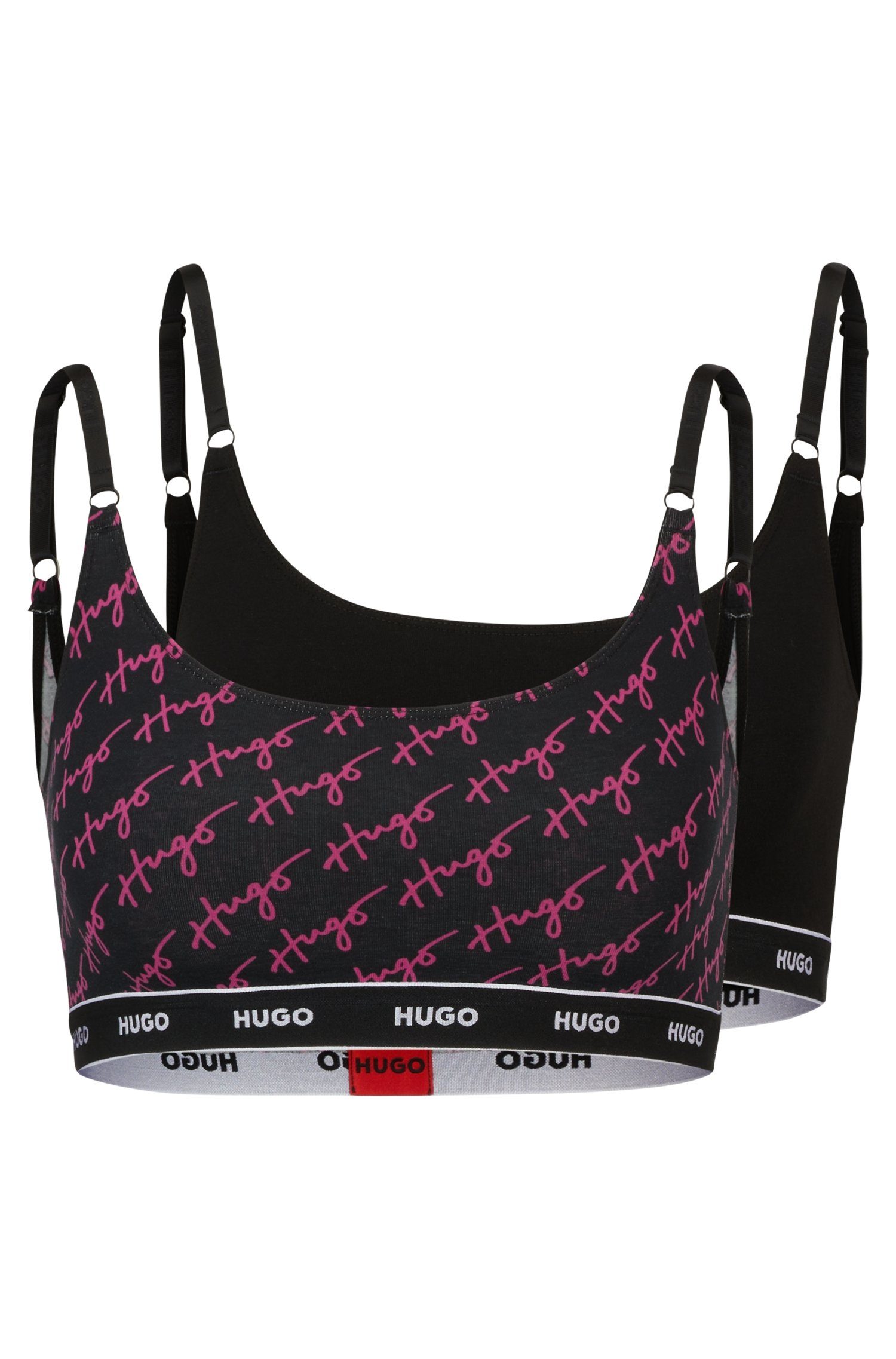 HUGO underwear Bralette-bh TWIN BRALETTE DESIGN met hugo logo aan de tailleband (set 2-delig)