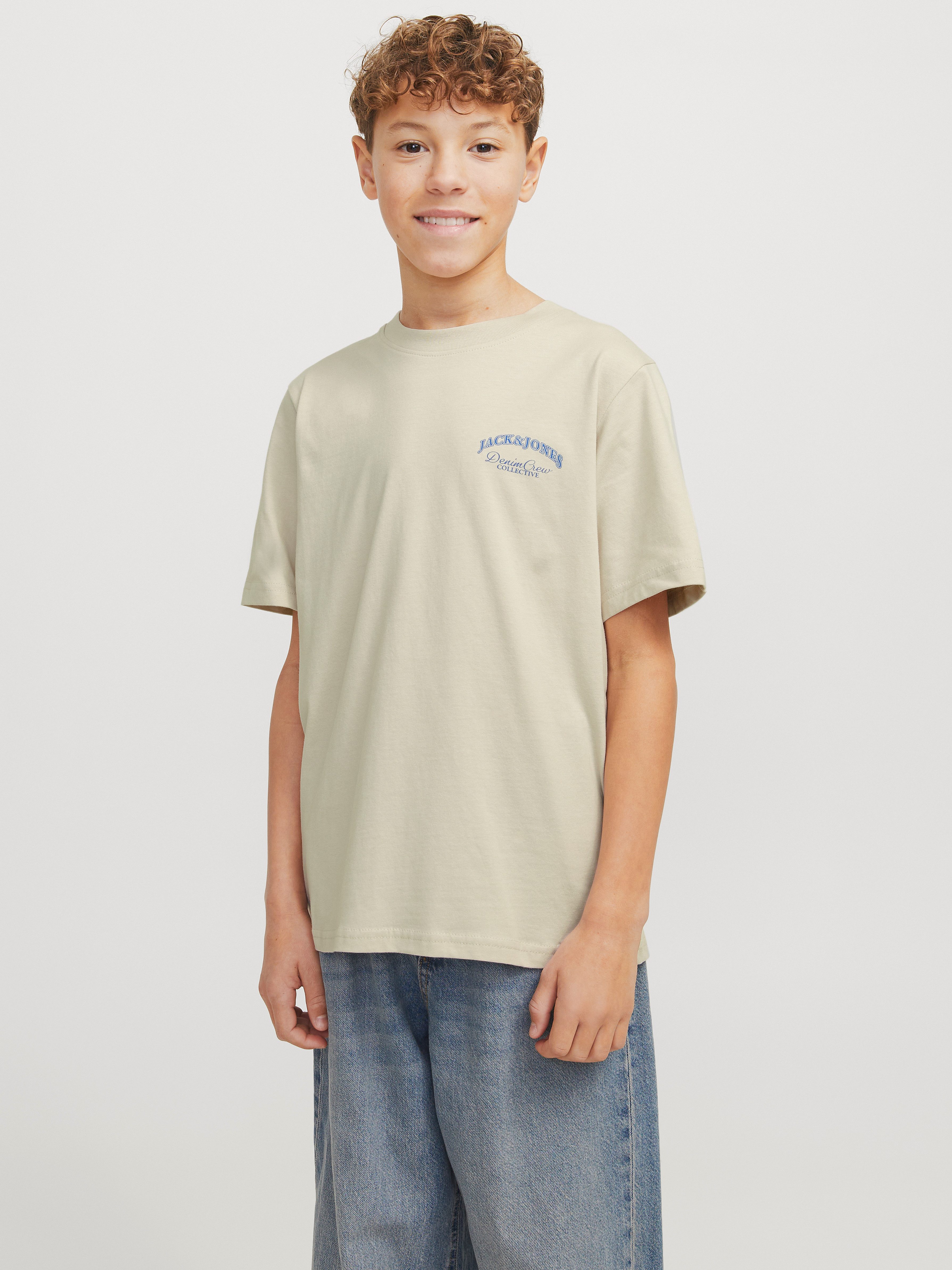 Jack & Jones Junior T-shirt JJEBRANDES BACKP RELAXED TEE SS SN JNR