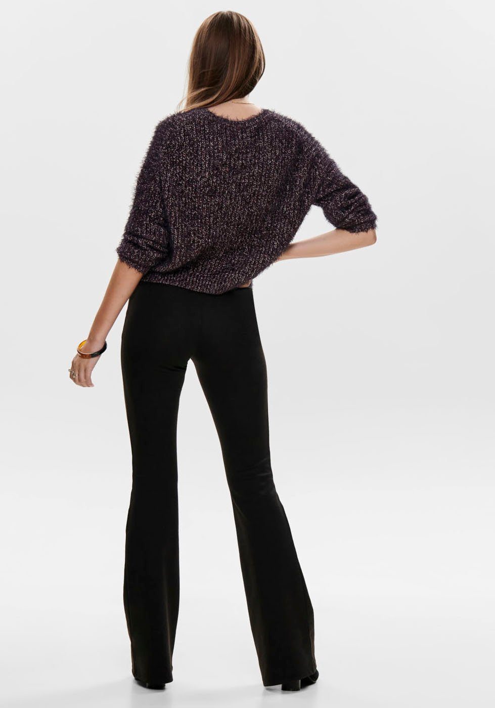 Only Jerseybroek ONLFEVER STRETCH FLAIRED PANTS JRS