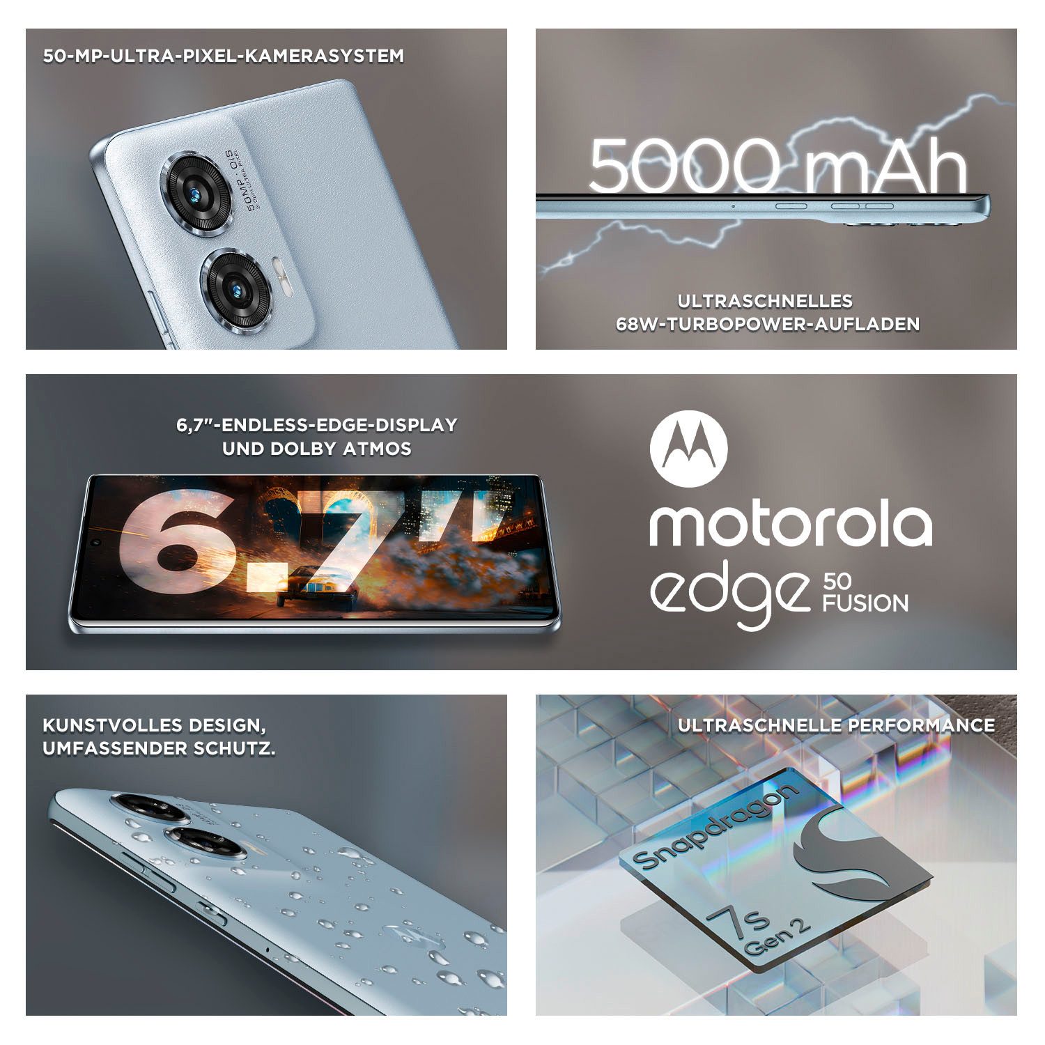 Motorola Smartphone Moto edge50 Fusion 256 GB, 256 GB