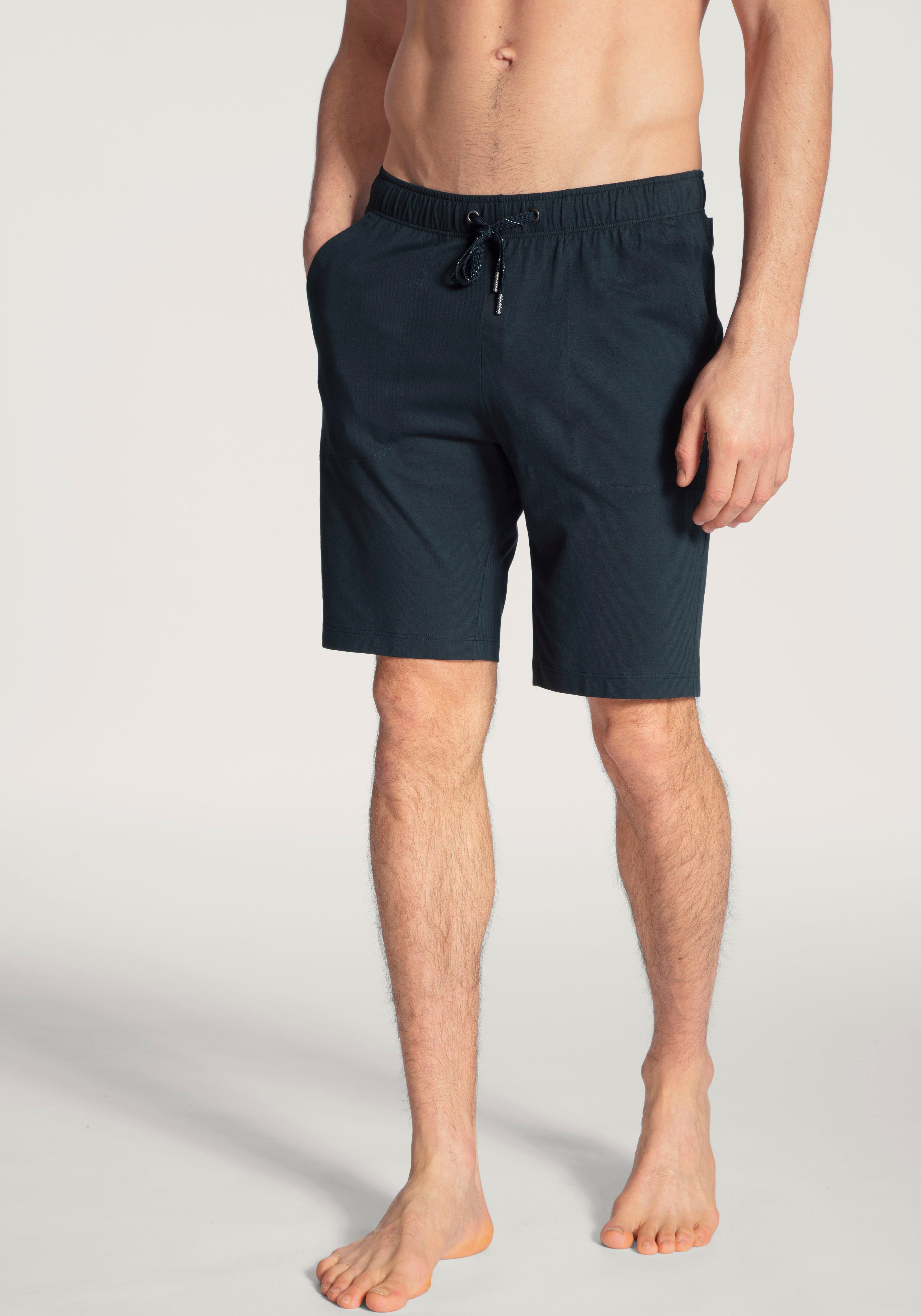 CALIDA Bermuda Remix Basic Sleep met geöste tunnelkoord met jerseykoord heren bermuda broeken maat S (46/48) groen