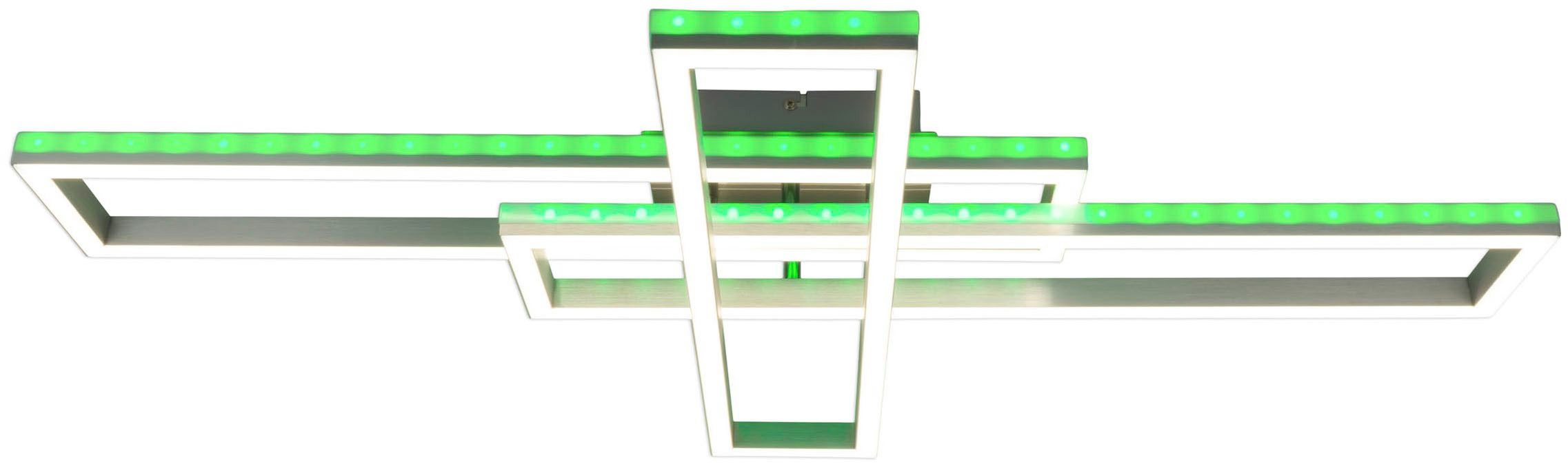 näve Led-plafondlamp BANTRY CCT, RGB-backlight, dimbaar, geheugen, tijdschakelaar, nachtlicht (1 stuk)