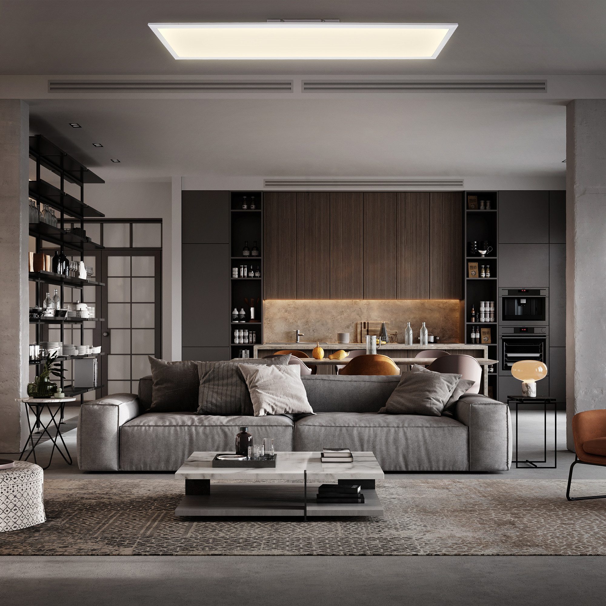 B.K.Licht Led-plafondlamp BKL1326 LED plafondlamp met afstandsbediening, ultra dun, LED paneel