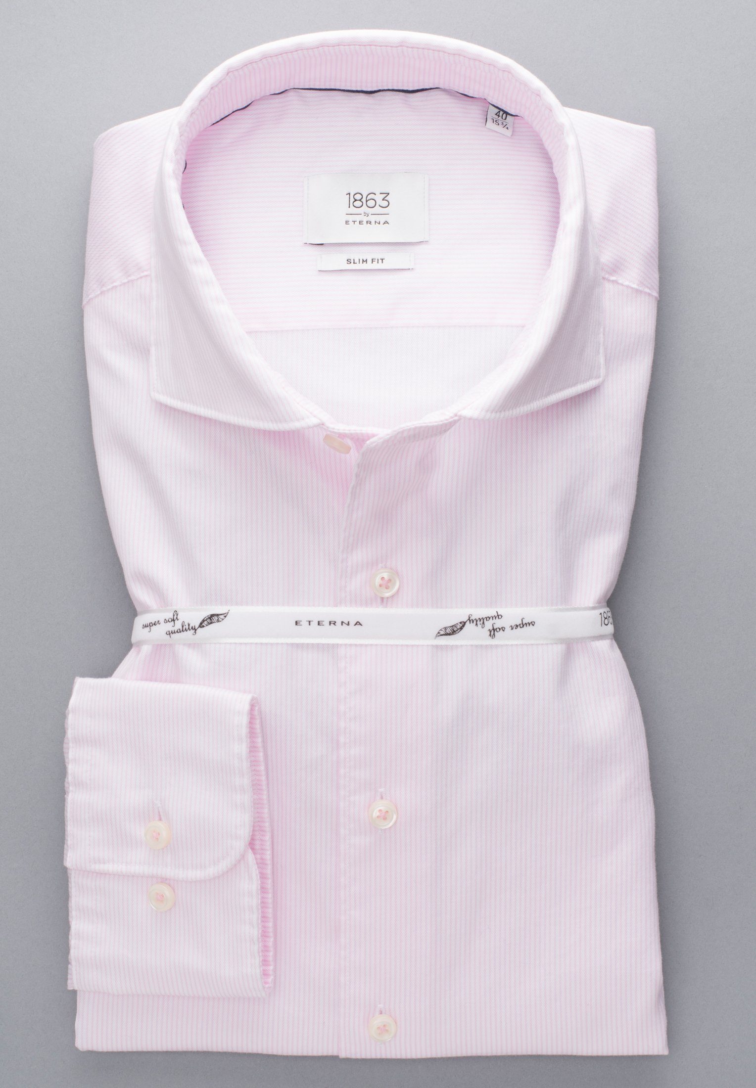Eterna Overhemd met lange mouwen Slim fit EASY IRON (gemakkelijk te strijken)