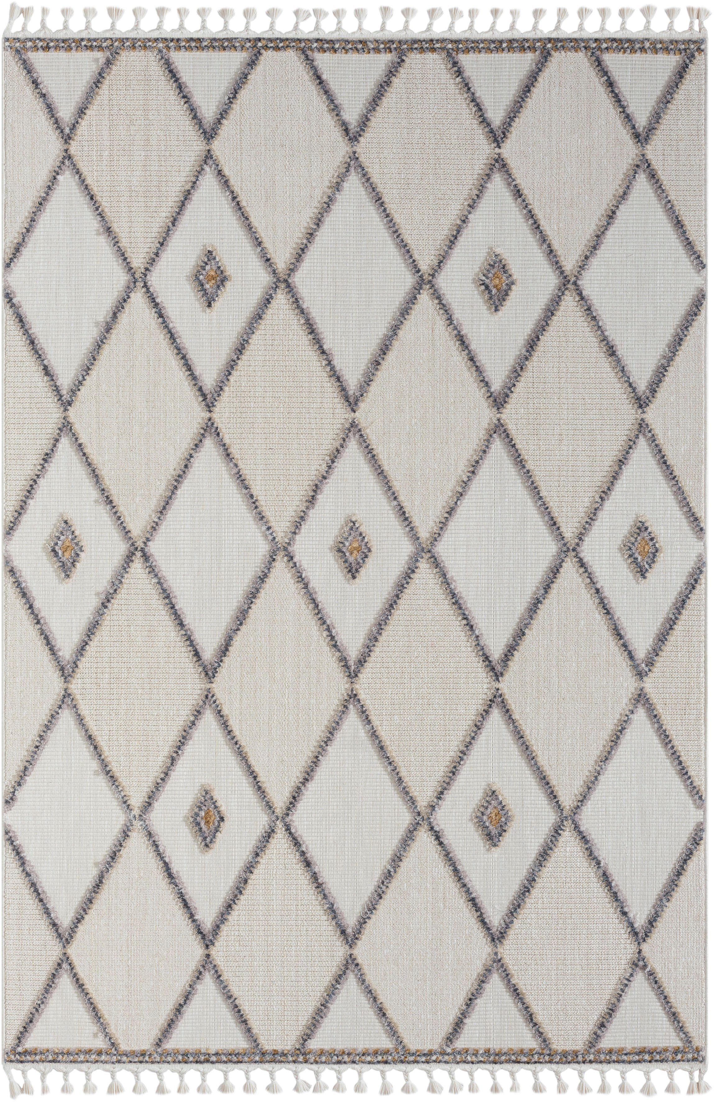 Myflair Möbel & Accessoires Vloerkleed Luana 2 voorraadopruiming Kortpolig, sisal-look, met franjes, bijzonder zacht door microvezel