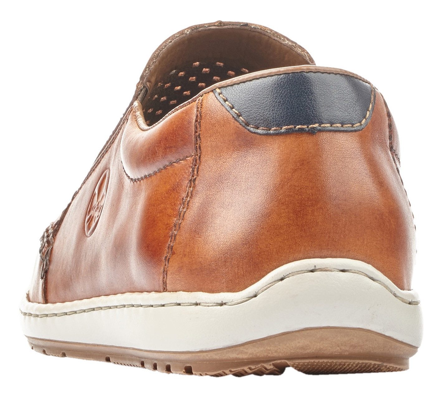 Rieker Instappers Slip-on sneaker, instapschoen, loafer met geperforeerde bovenkant