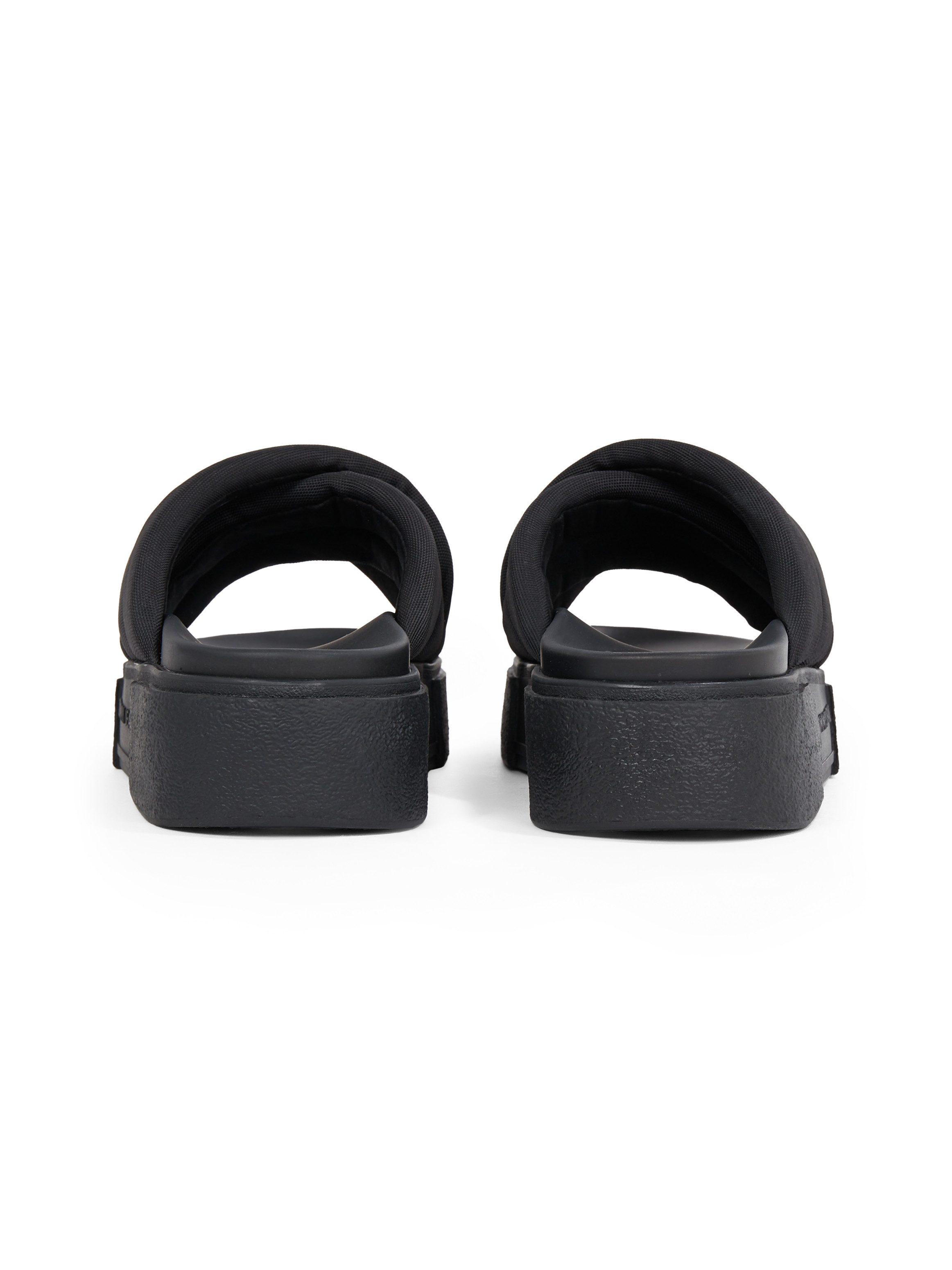 TOMMY JEANS Slippers TJW FLATFORM SANDAL , plateau, zomerschoen, instapschoen met gewatteerde bandages