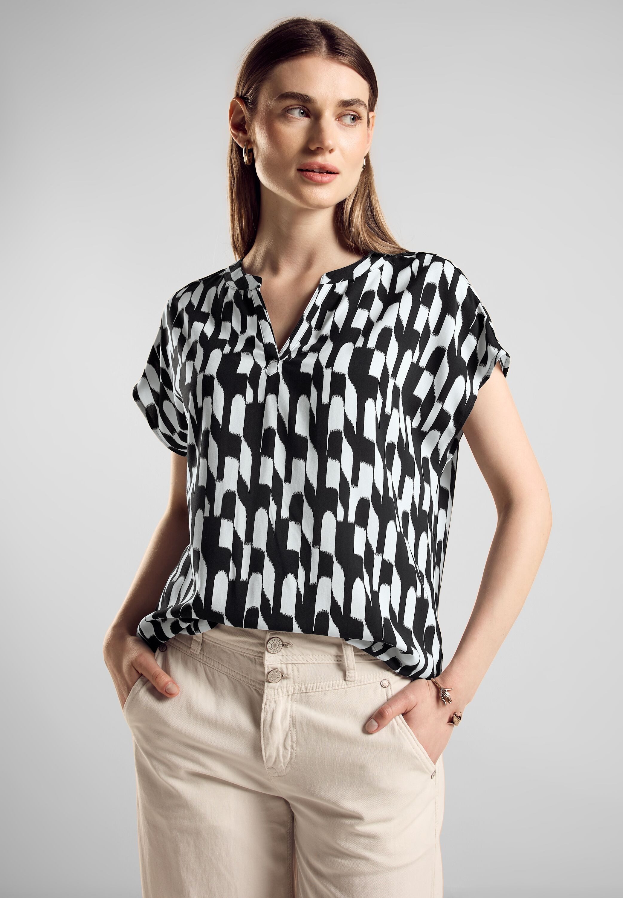 STREET ONE Gedessineerde blouse