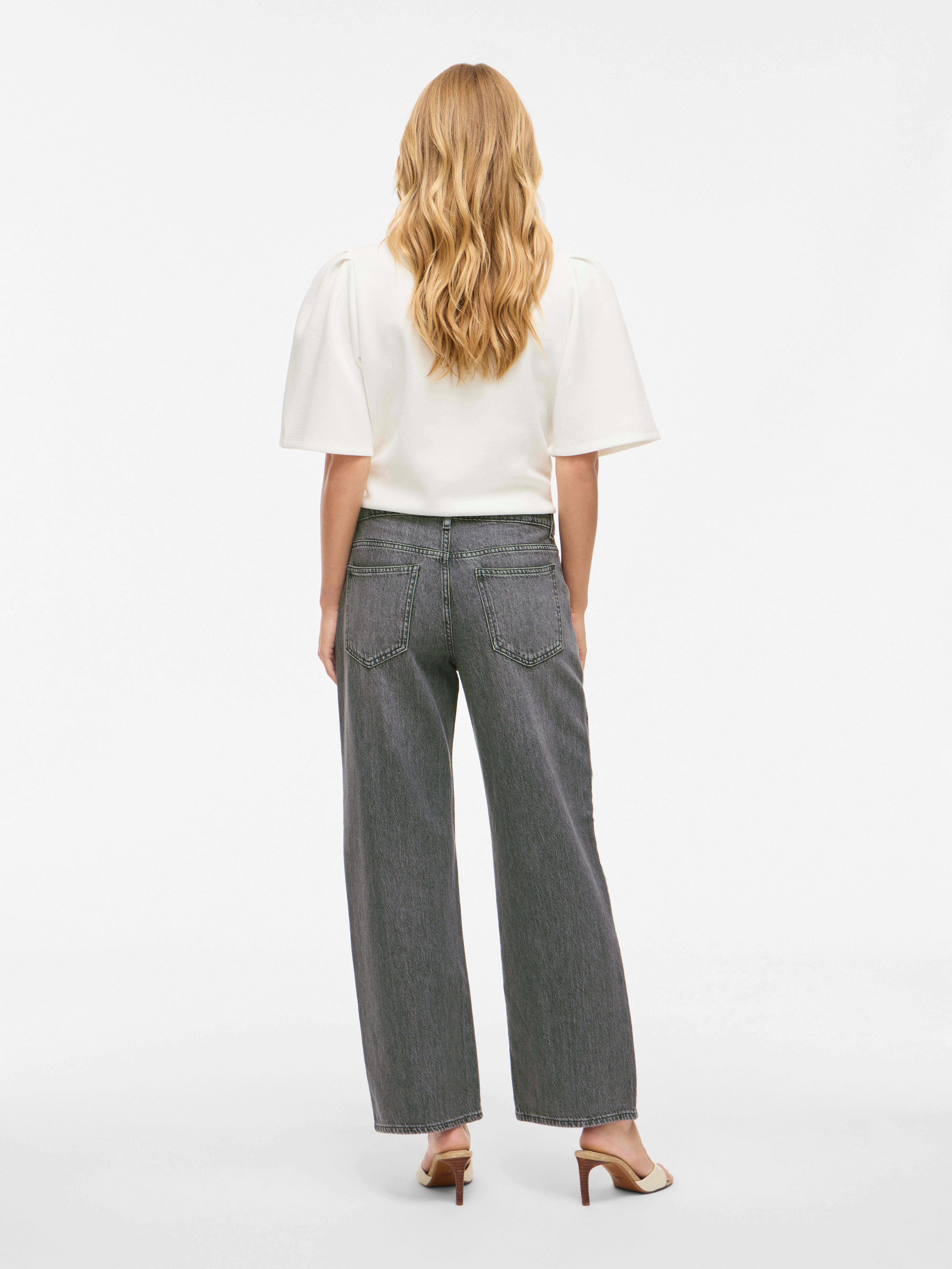 Vila Wijde jeans VIPALMA RW WIDE JEANS GREY PAL250-NOOS