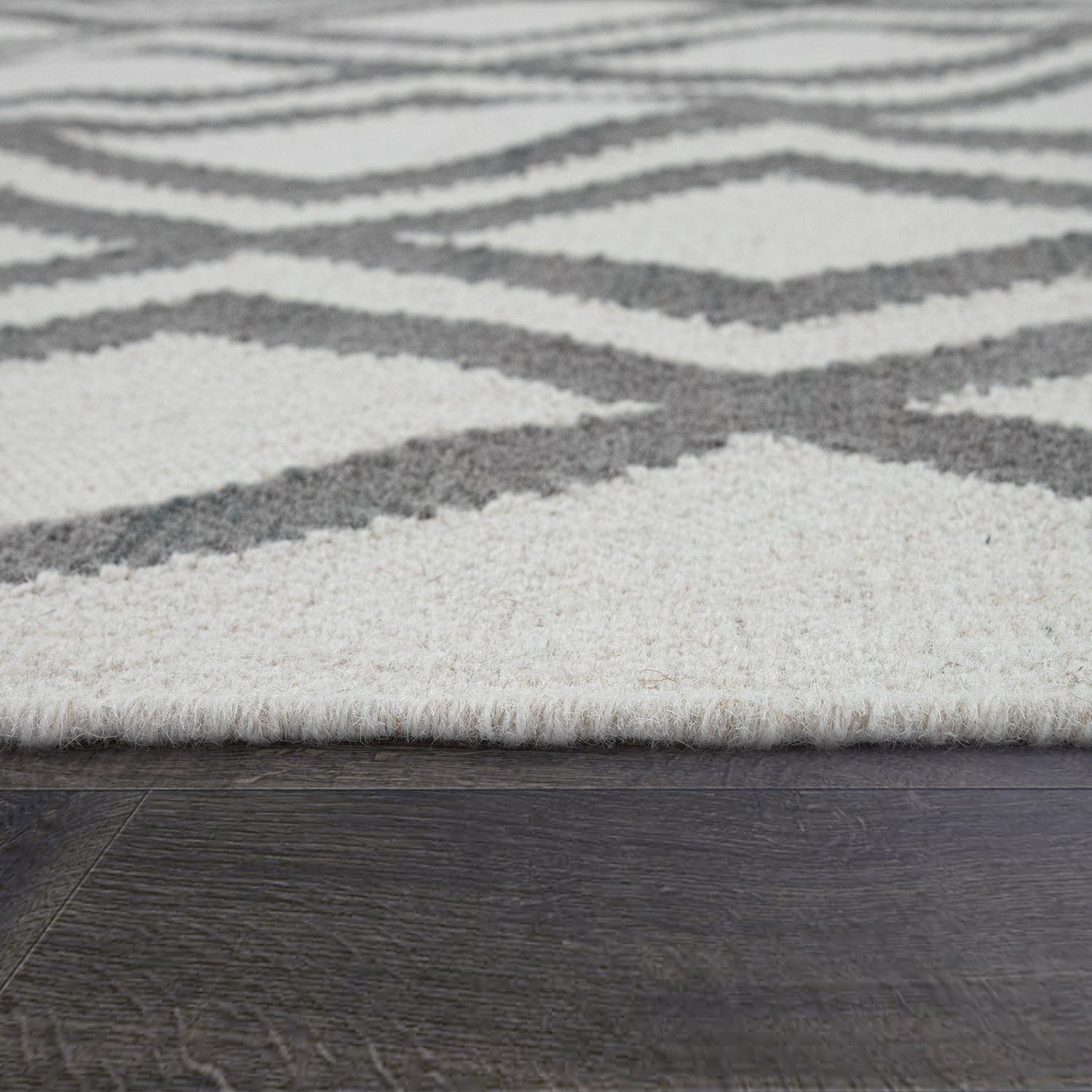Paco Home Wollen kleed Kenitra 502 Platweefsel, zuivere wol, met de hand geweven, geruit design, met franje