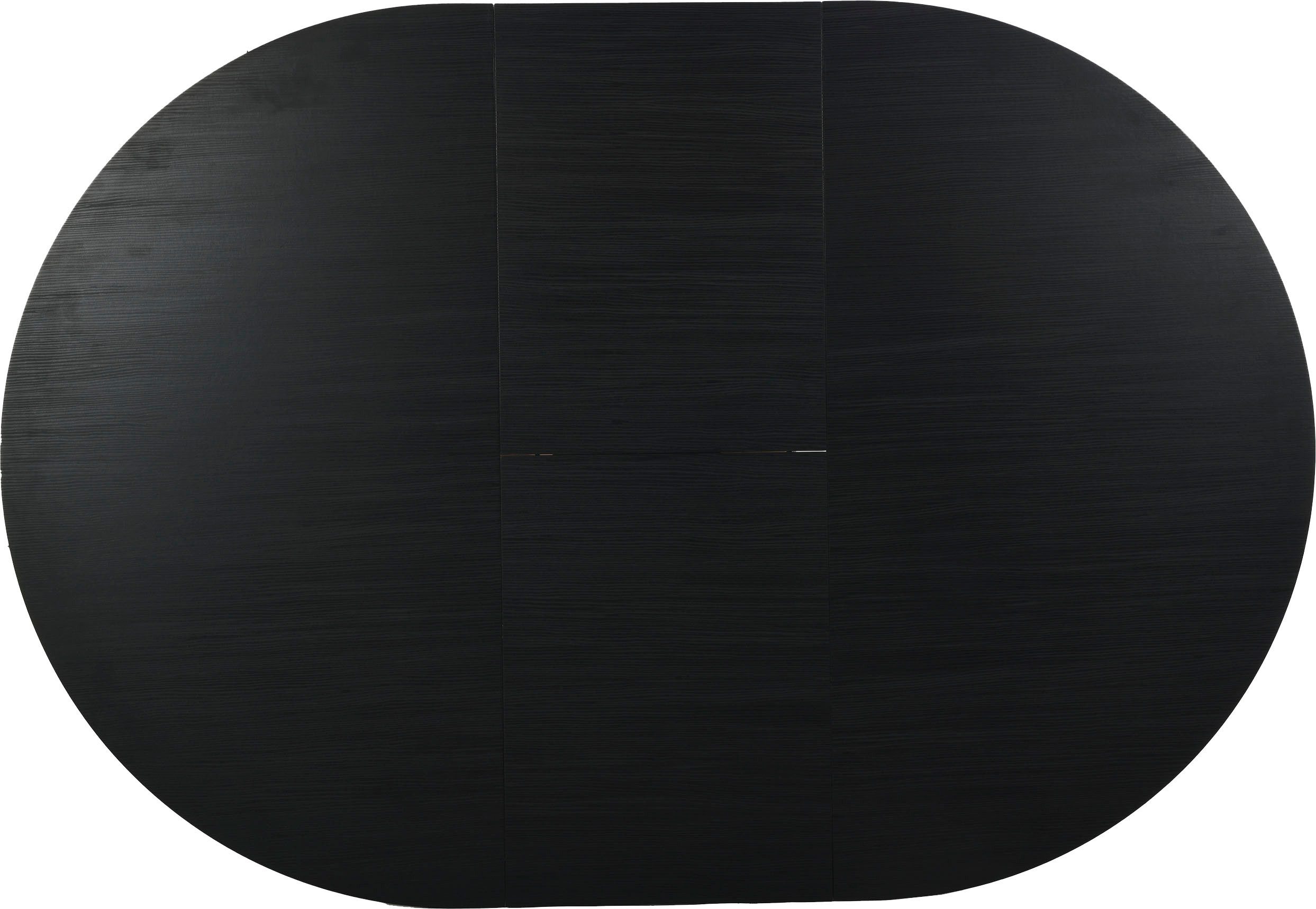 byLIVING Eettafel Oregon Uittrek 120-160 cm, met Zwitserse rand, eiken-look zwart