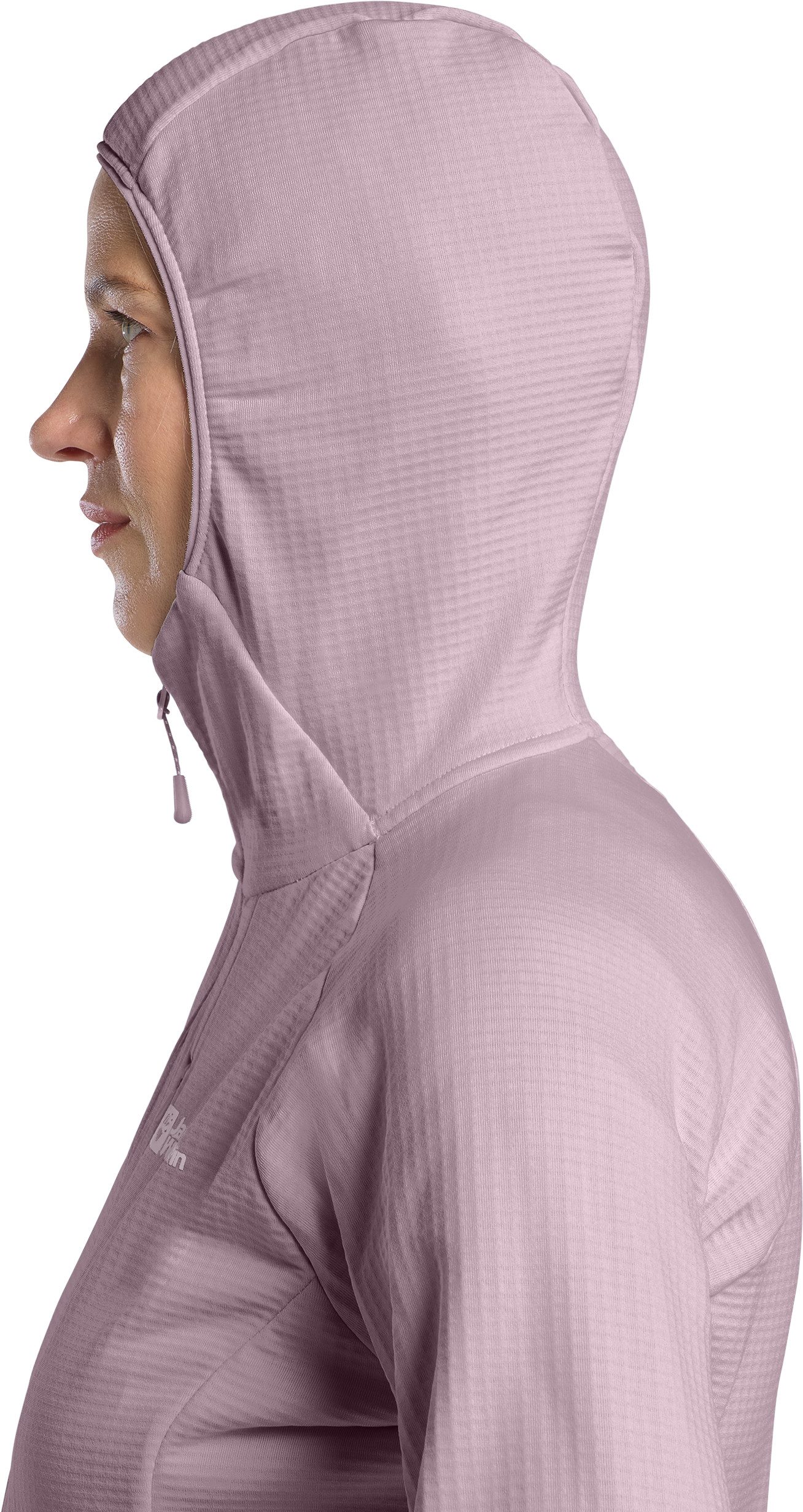 Jack Wolfskin Fleecejack met capuchon KOLBENBERG HOODED FZ W Gaasfleece, overgangsjas, ademend
