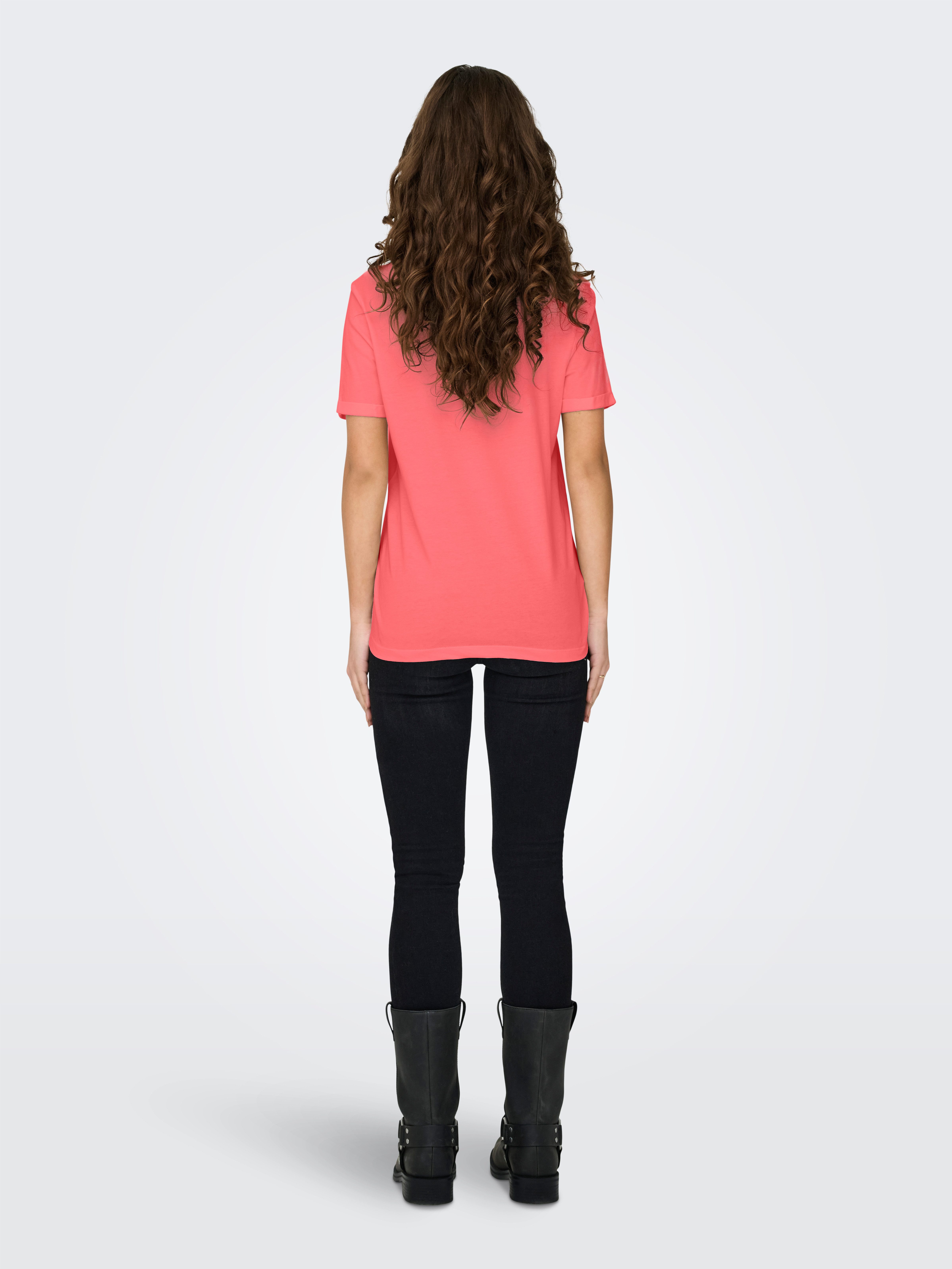 Only Shirt met korte mouwen ONLGITTE LIFE REG S/S TOP BOX CS JRS