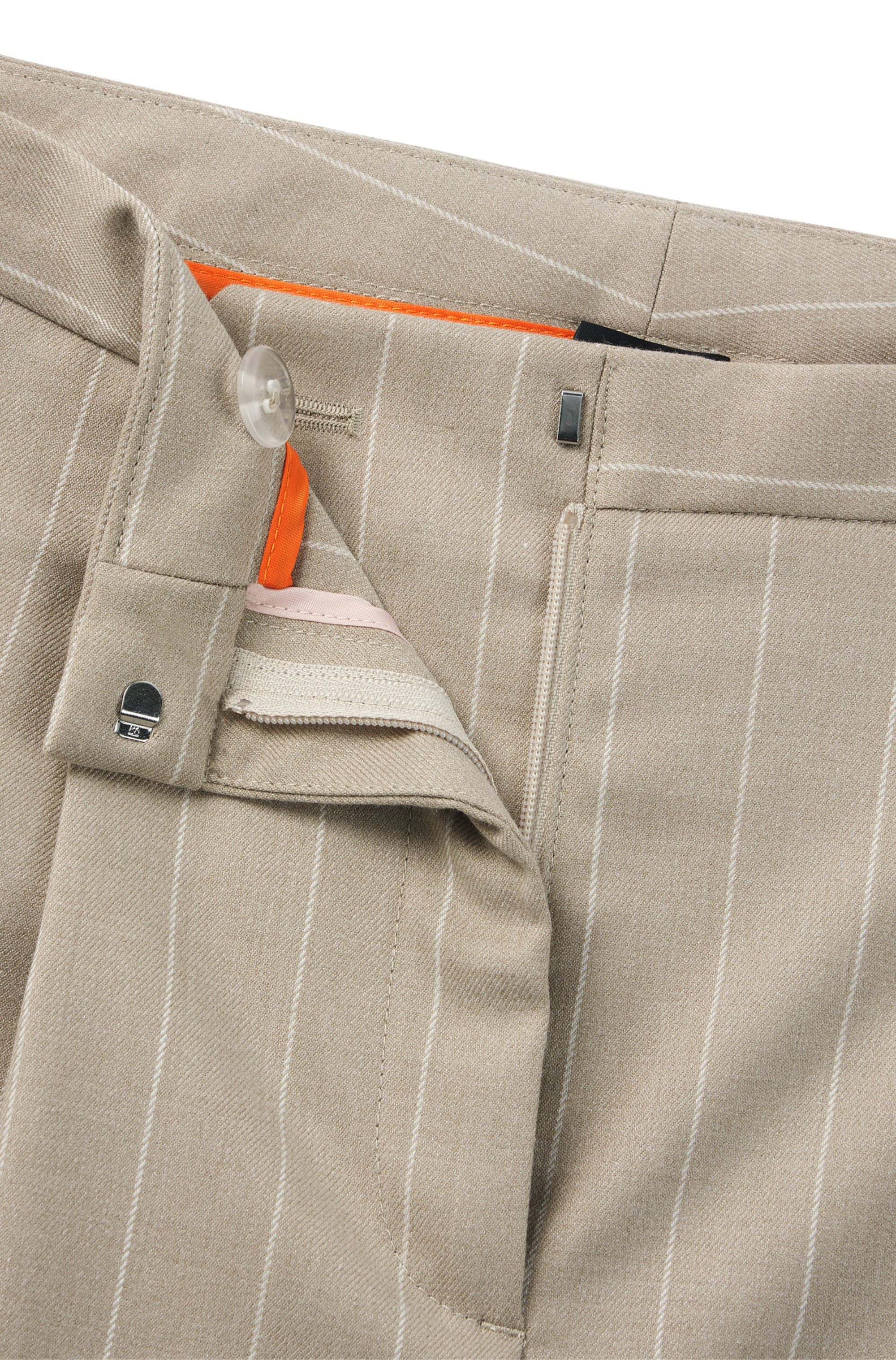 Boss Orange Geweven broek met krijtstrepen