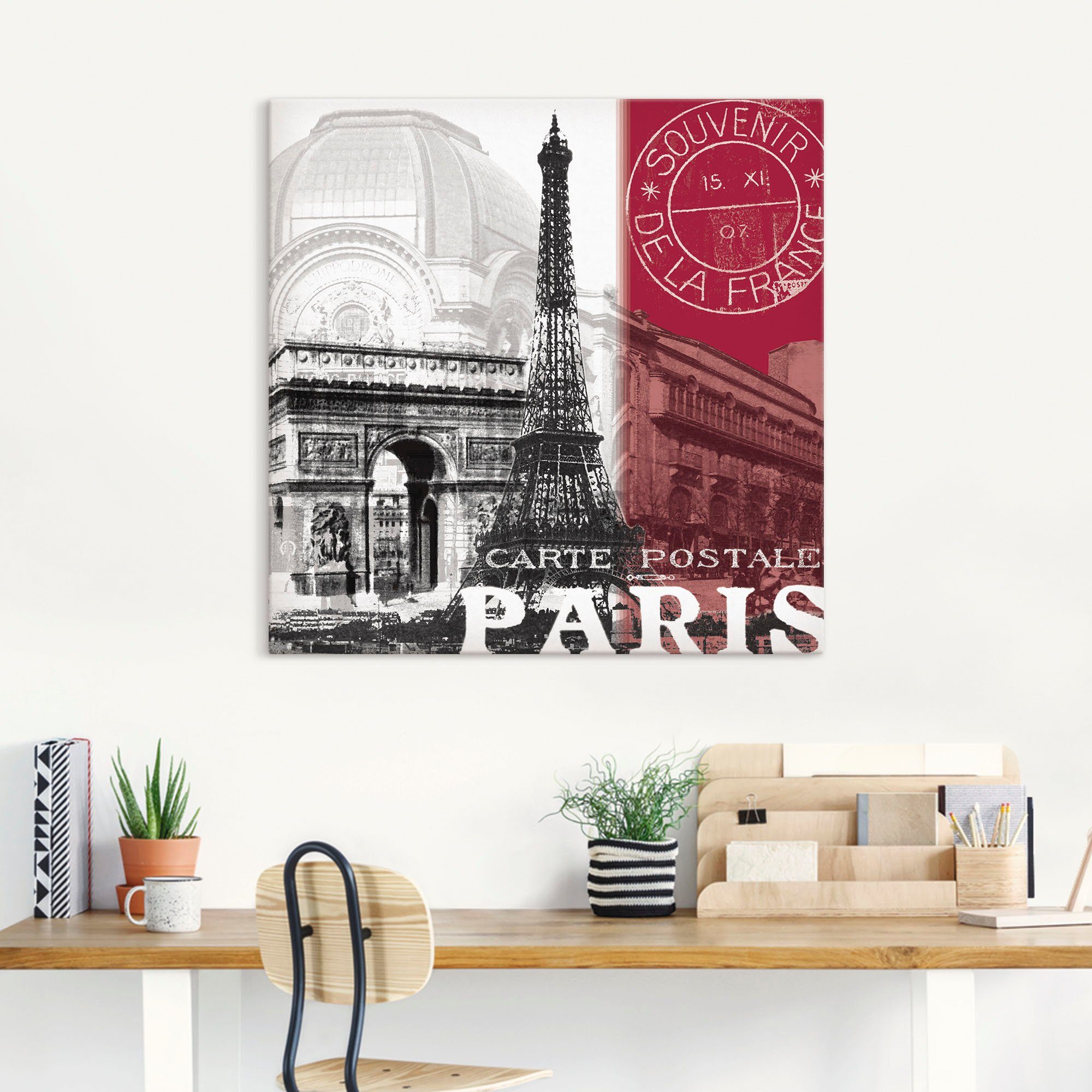 Artland Artprint Paris als artprint van aluminium, artprint voor buiten, artprint op linnen in verschillende maten