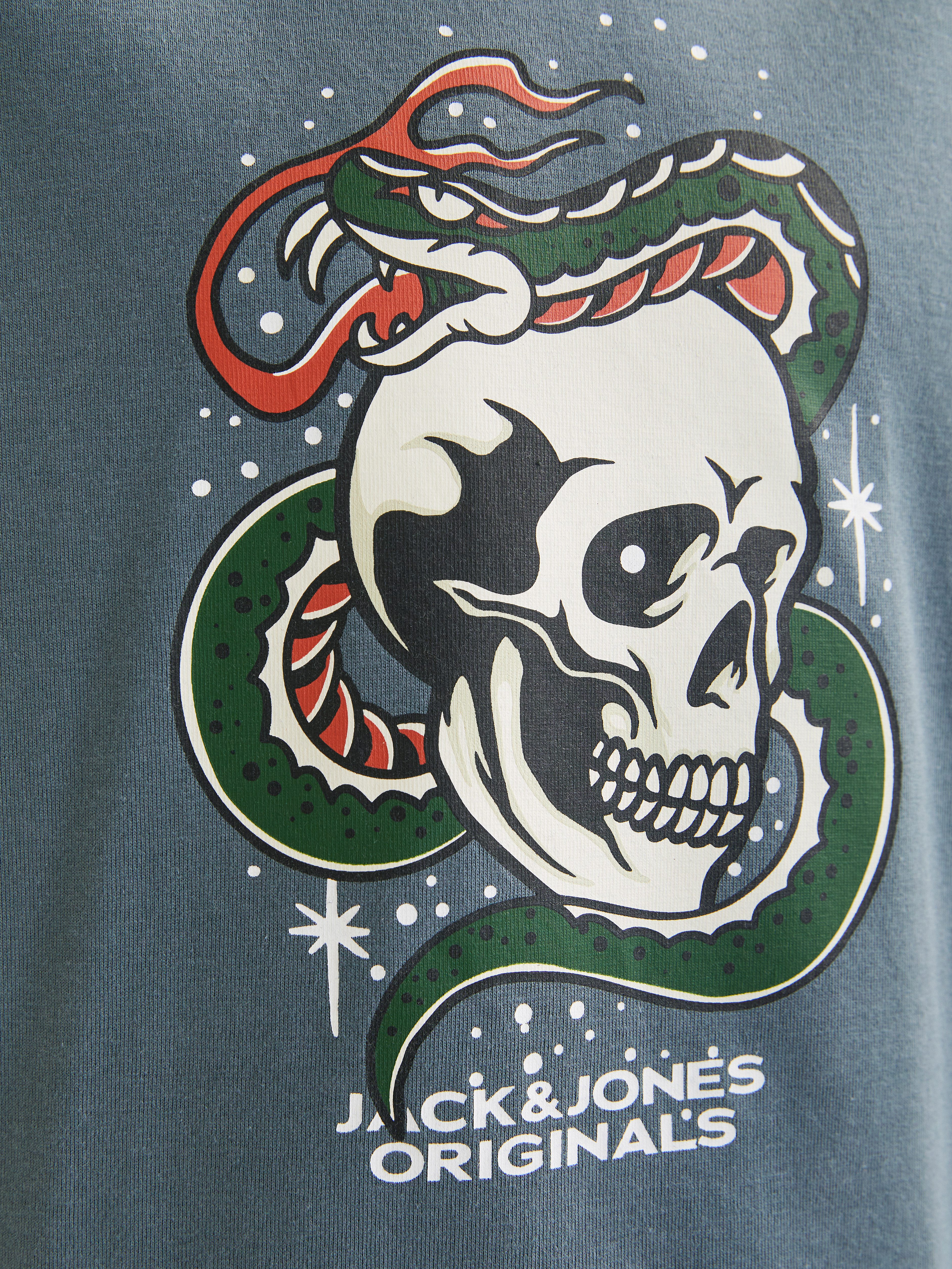 Jack & Jones Junior T-shirt JORANATOMY SKULL TEE SS CREW NECK SN JNR