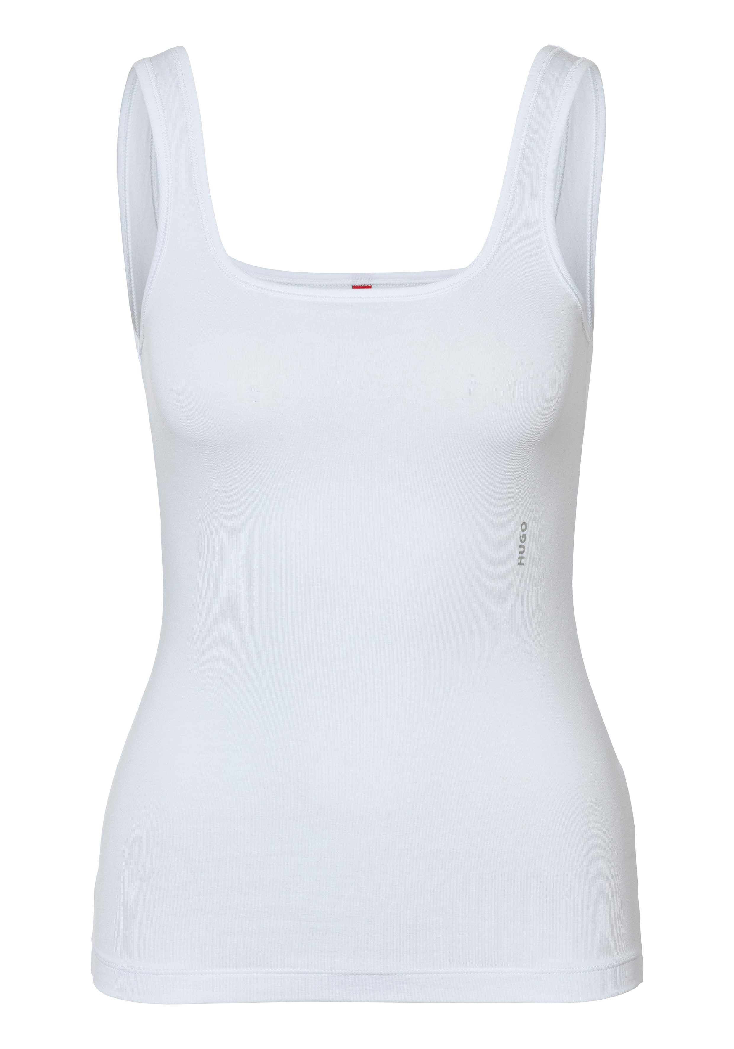 HUGO underwear Tanktop TWIN VEST met verticale logoprint (Set van 2)