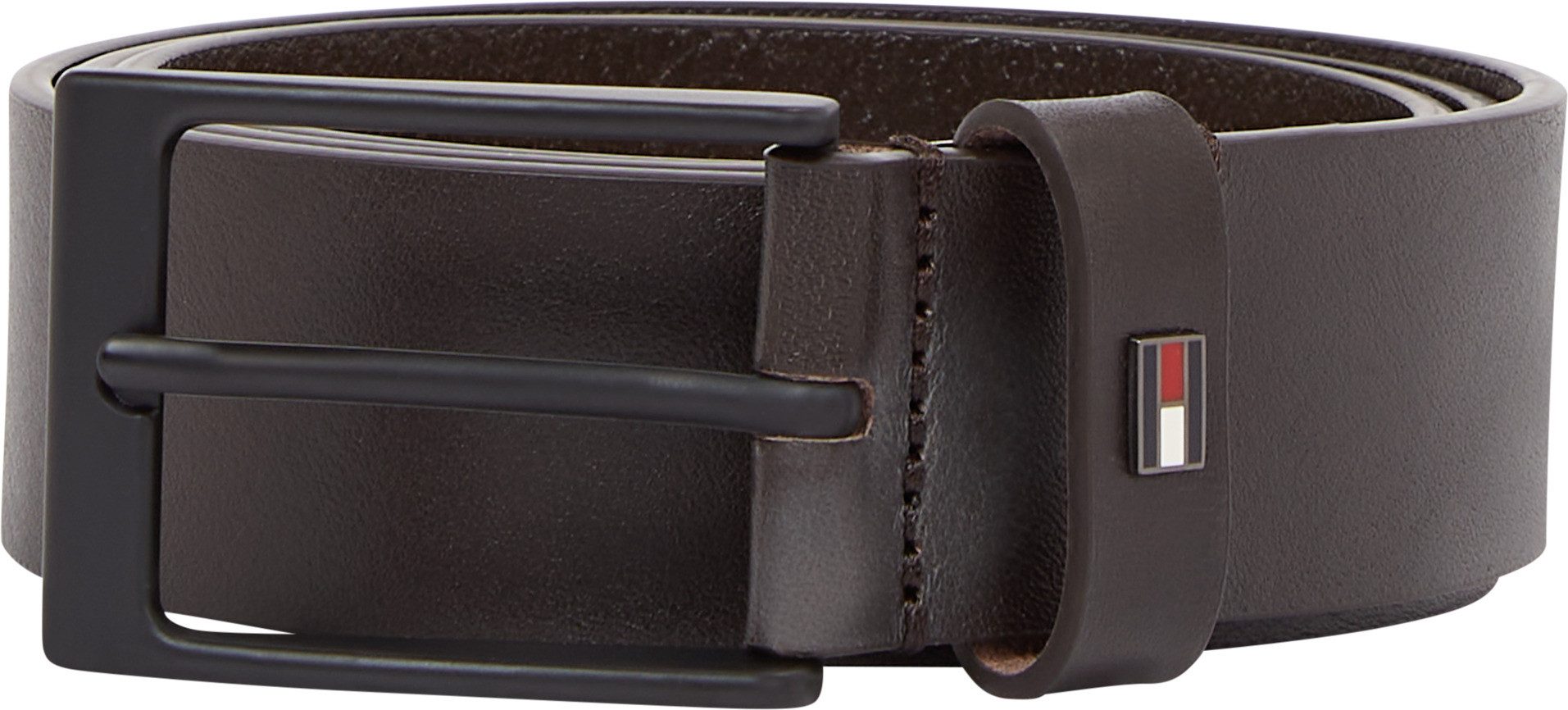 Tommy Hilfiger Leren riem LAYTON 3.5 Metalen patch, eenvoudige doornsluiting