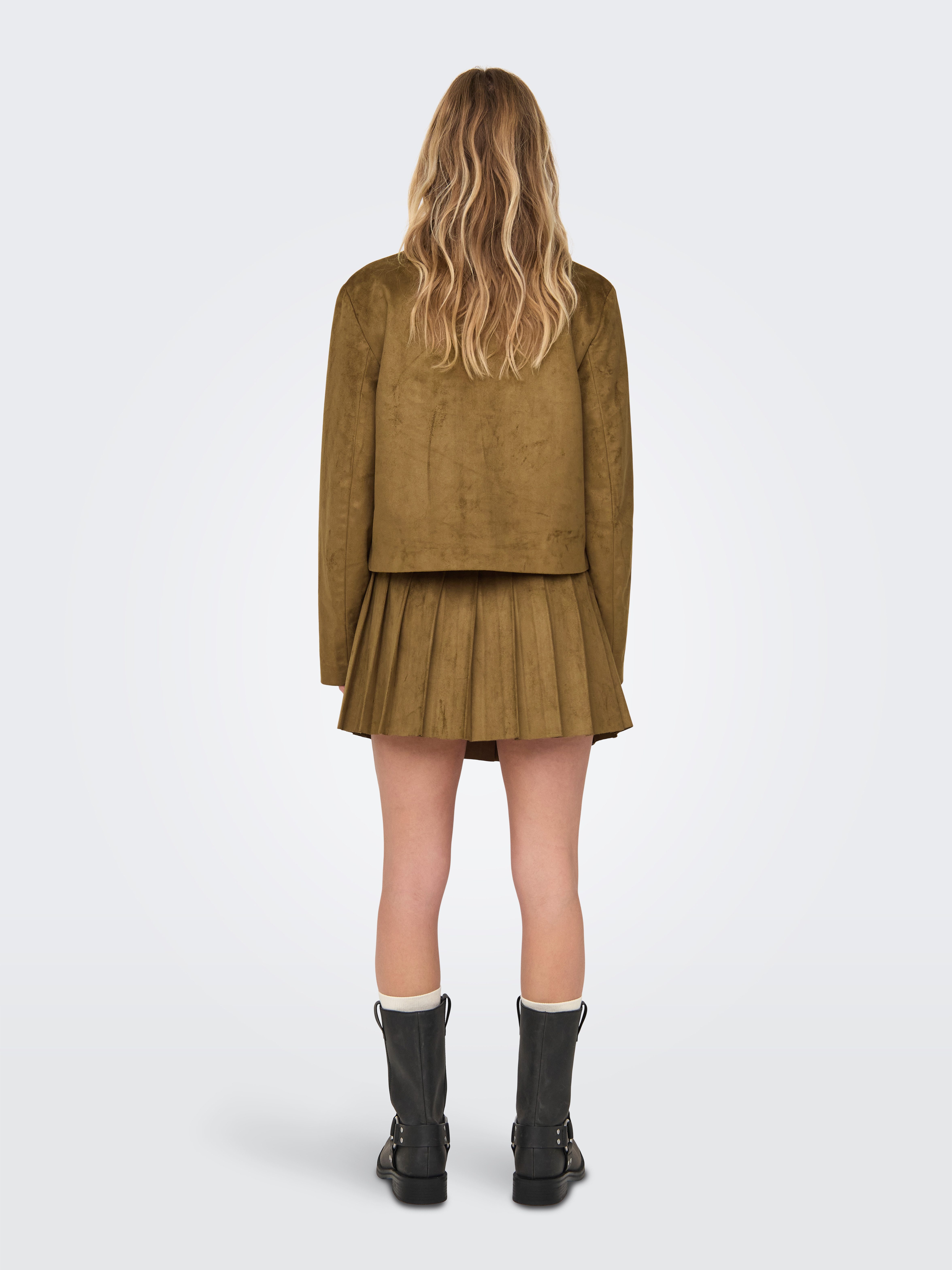 Only Kort jack ONLTULIP FAUX SUEDE ZIP JACKET OTW