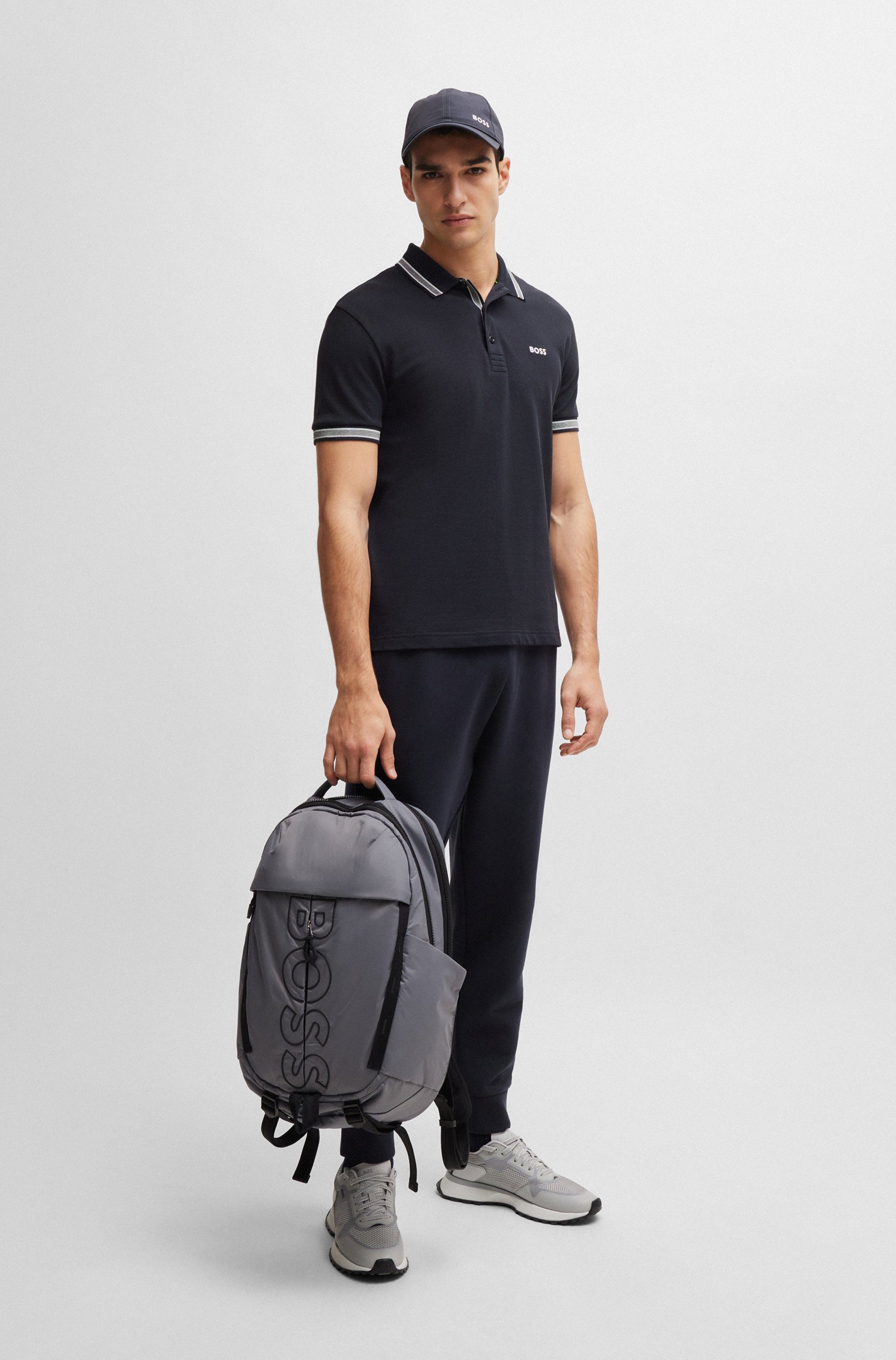 BOSS GREEN Poloshirt PADDY met contrasterende strepen aan de kraag