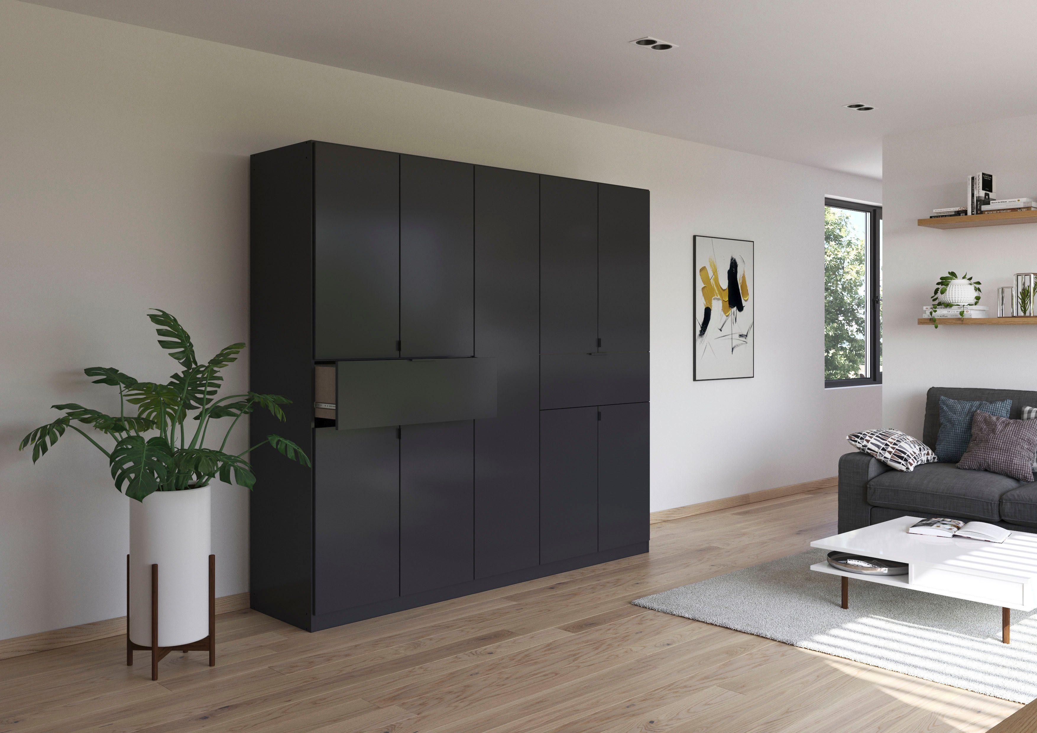 rauch Draaideurkast Kledingkast kast garderobe waskast TICAO met 2 ruime lades, veel opbergruimte made in germany