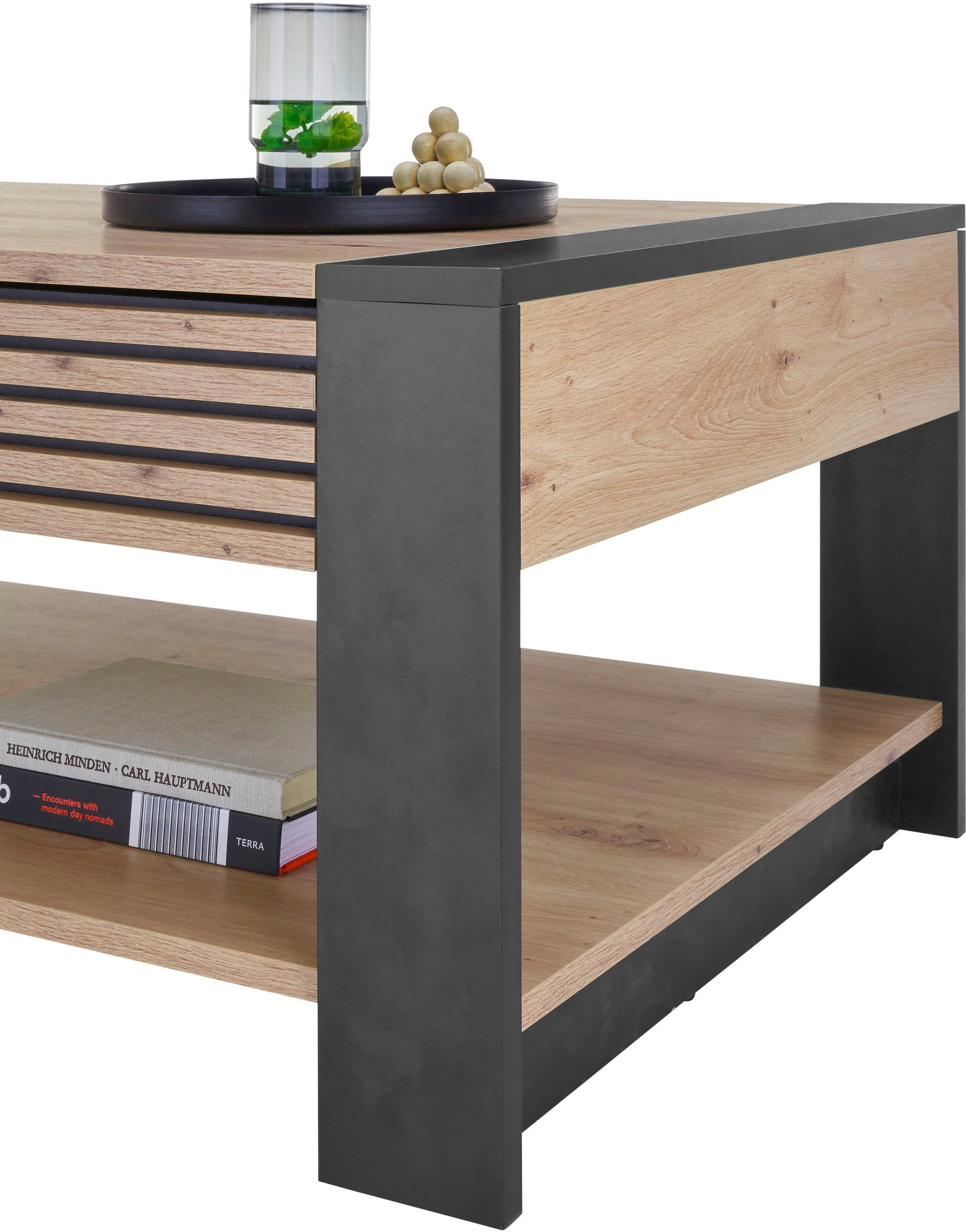 Stolkom Salontafel Felipe, TOPSELLER! met lade, woonkamer tafel in eik artisan decor