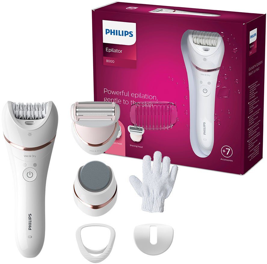 Philips Epilator Satinelle Advanced Series 8000 Natte en droge epilator, met 2...