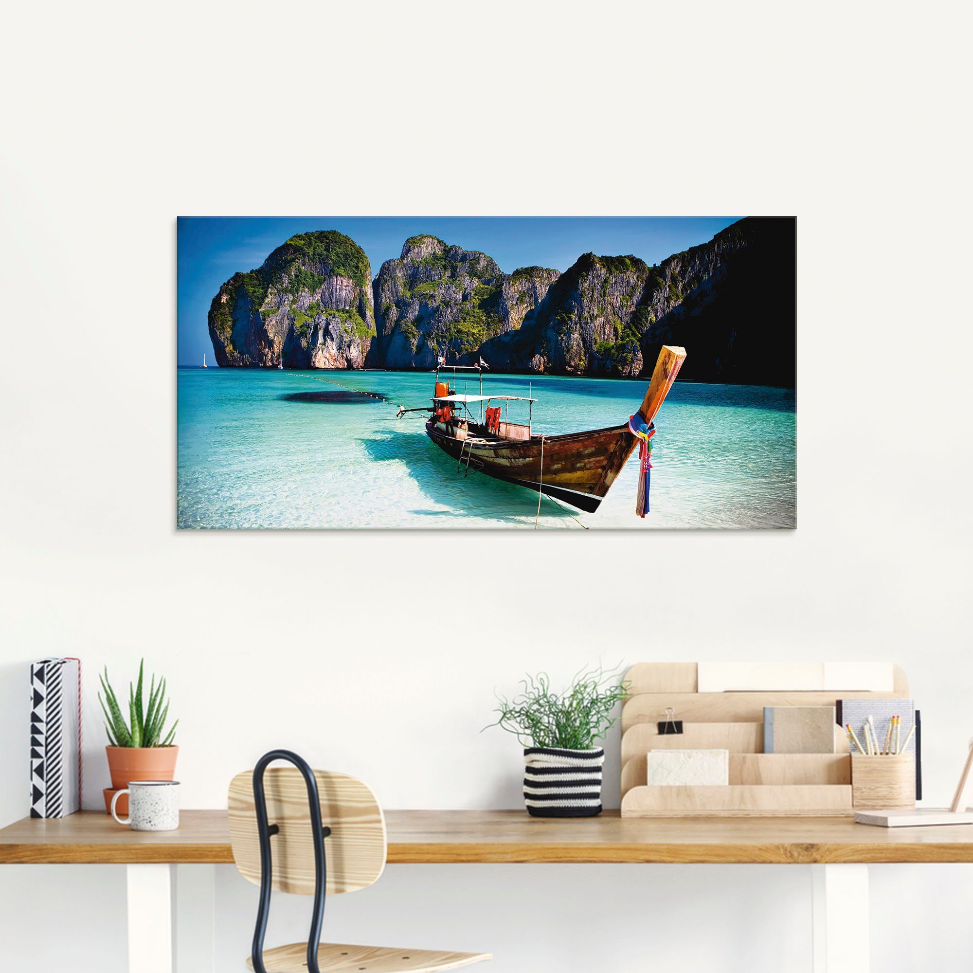 Artland print op glas Maya Bay, Koh Phi Phi Leh, Thailand